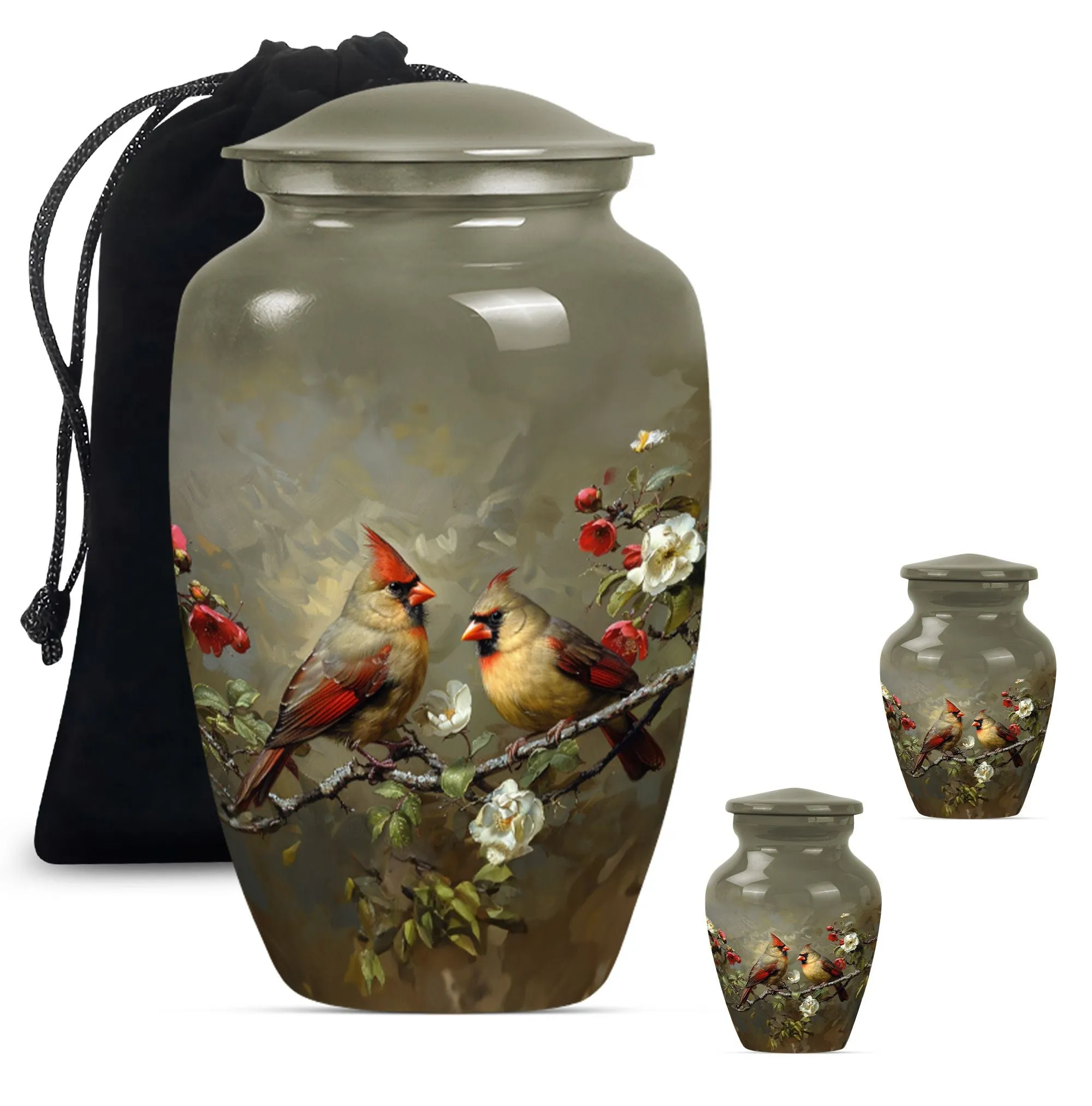Cardinal Bird Cremation Mini Urns For Human Ashes Memorial & Funeral Urn