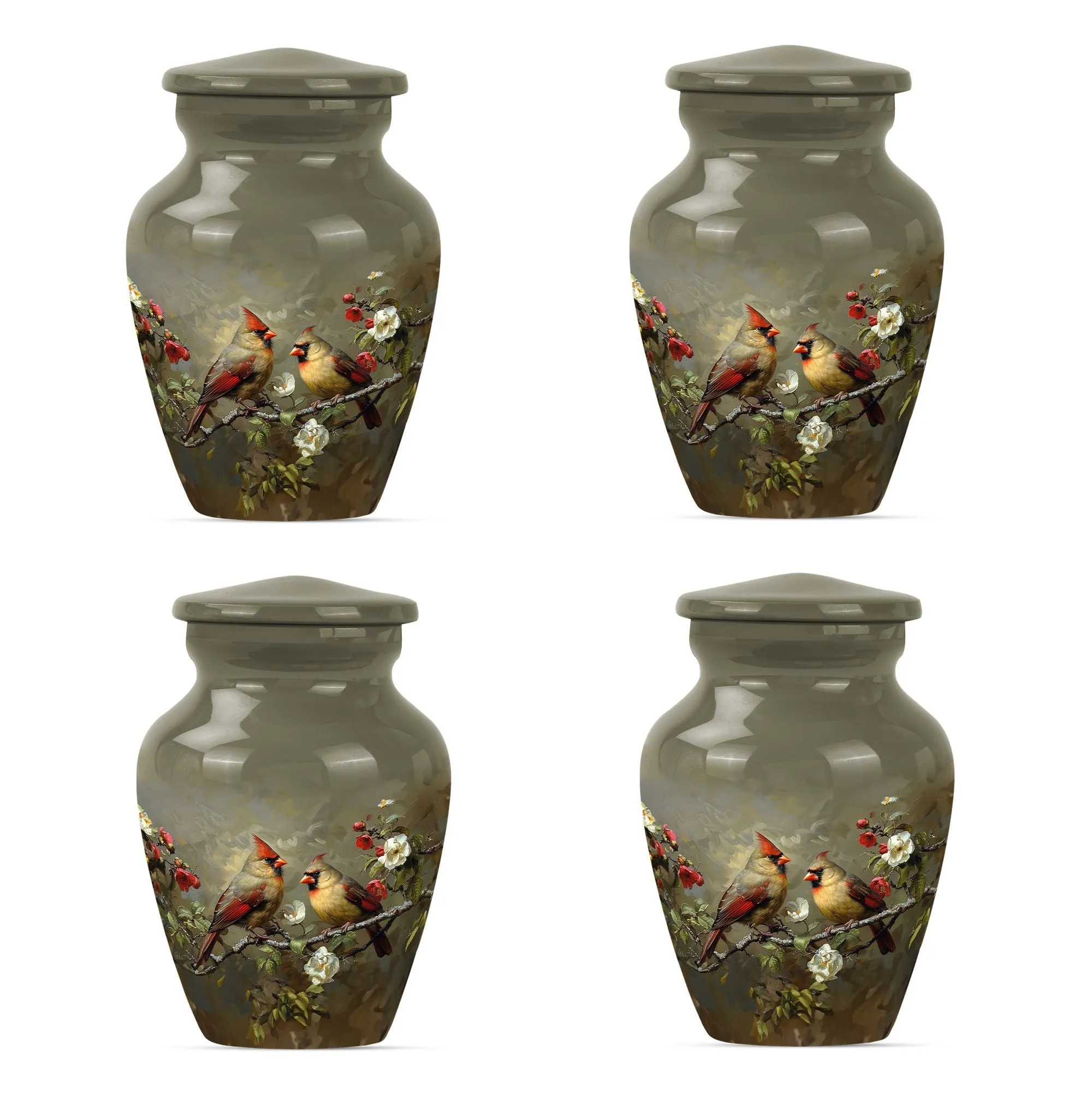 Cardinal Bird Cremation Mini Urns For Human Ashes Memorial & Funeral Urn