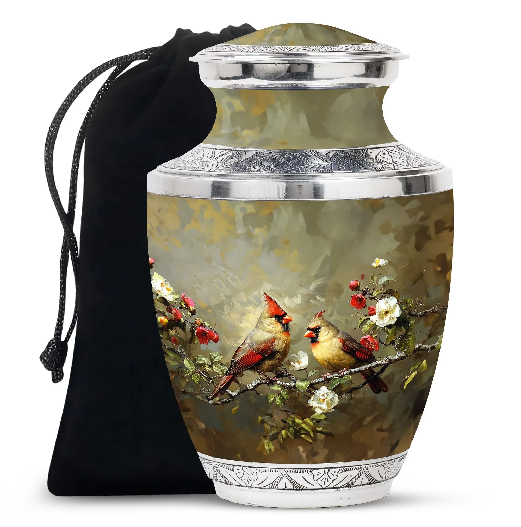 Cardinal Bird Cremation Mini Urns For Human Ashes Memorial & Funeral Urn
