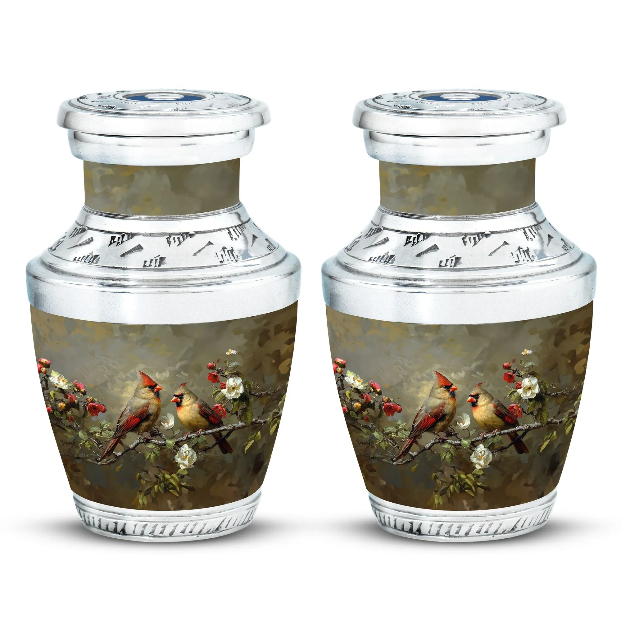Cardinal Bird Cremation Mini Urns For Human Ashes Memorial & Funeral Urn