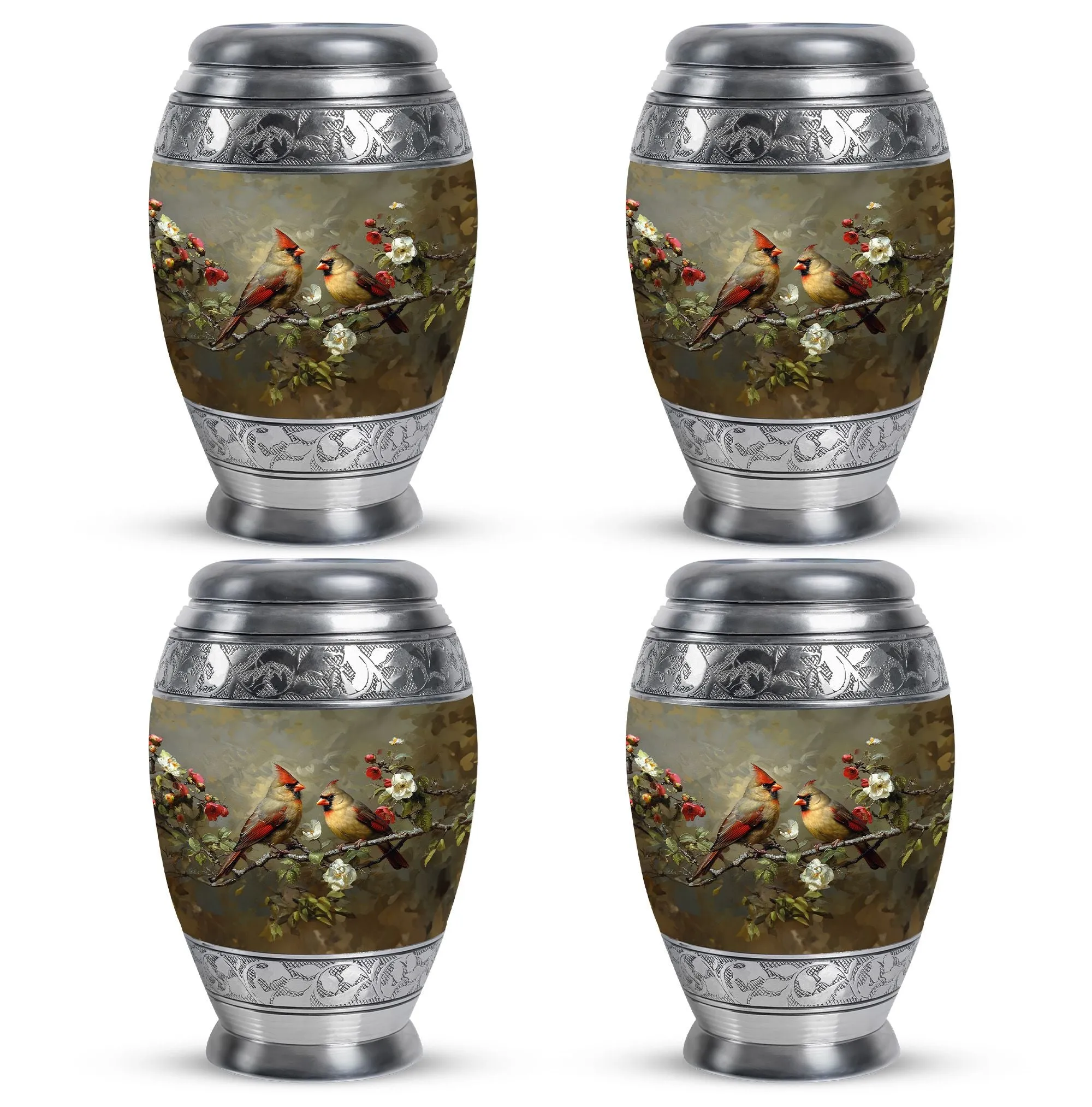 Cardinal Bird Cremation Mini Urns For Human Ashes Memorial & Funeral Urn
