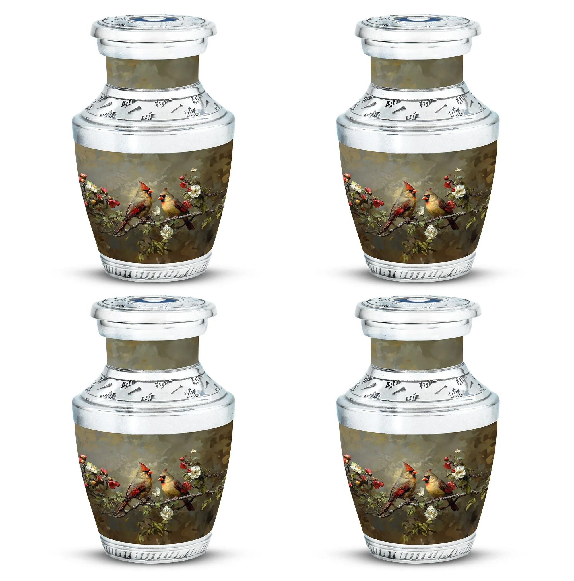 Cardinal Bird Cremation Mini Urns For Human Ashes Memorial & Funeral Urn