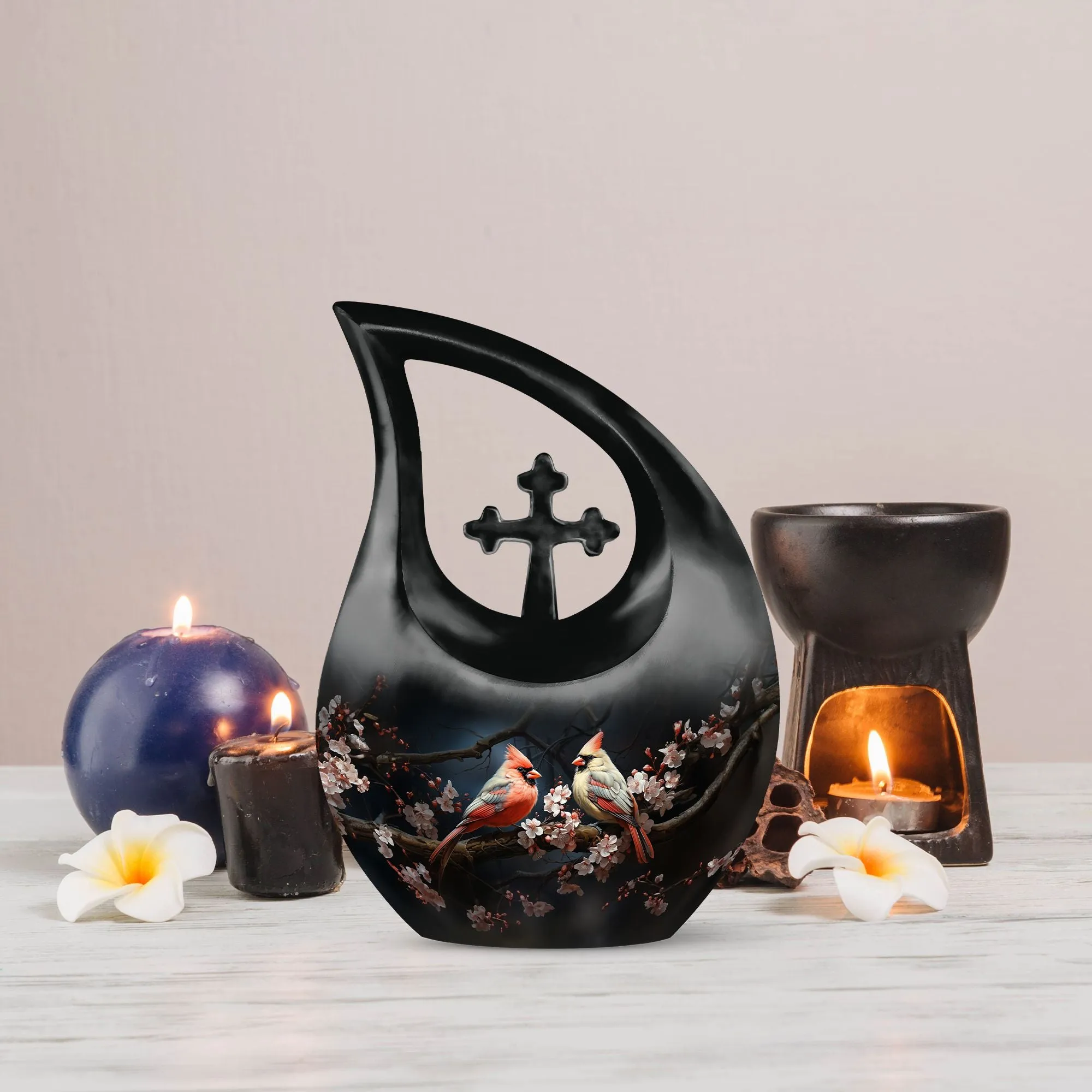 Cardinal Songbird Sanctuary - Affordable Tribute Memorial Urn
