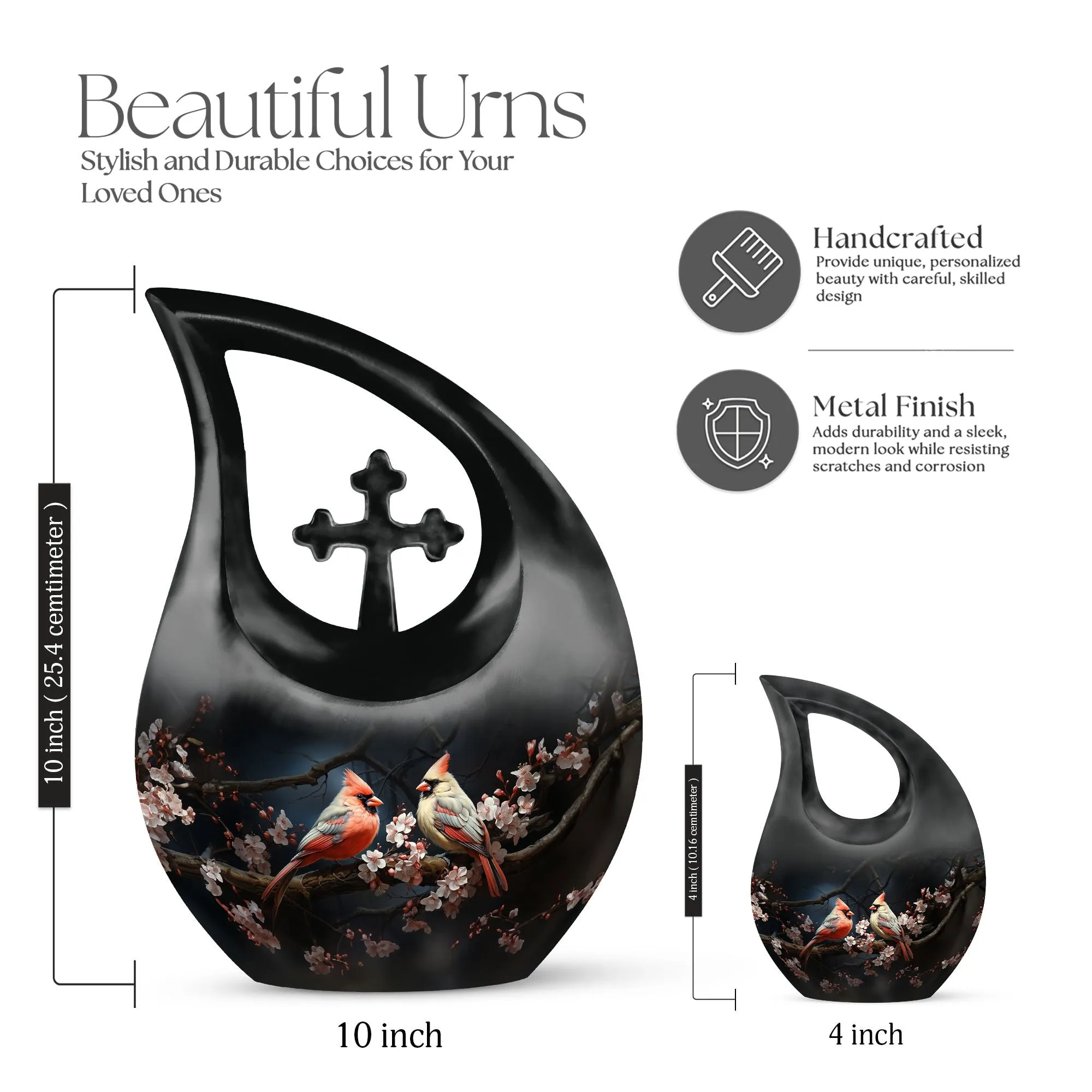 Cardinal Songbird Sanctuary - Affordable Tribute Memorial Urn