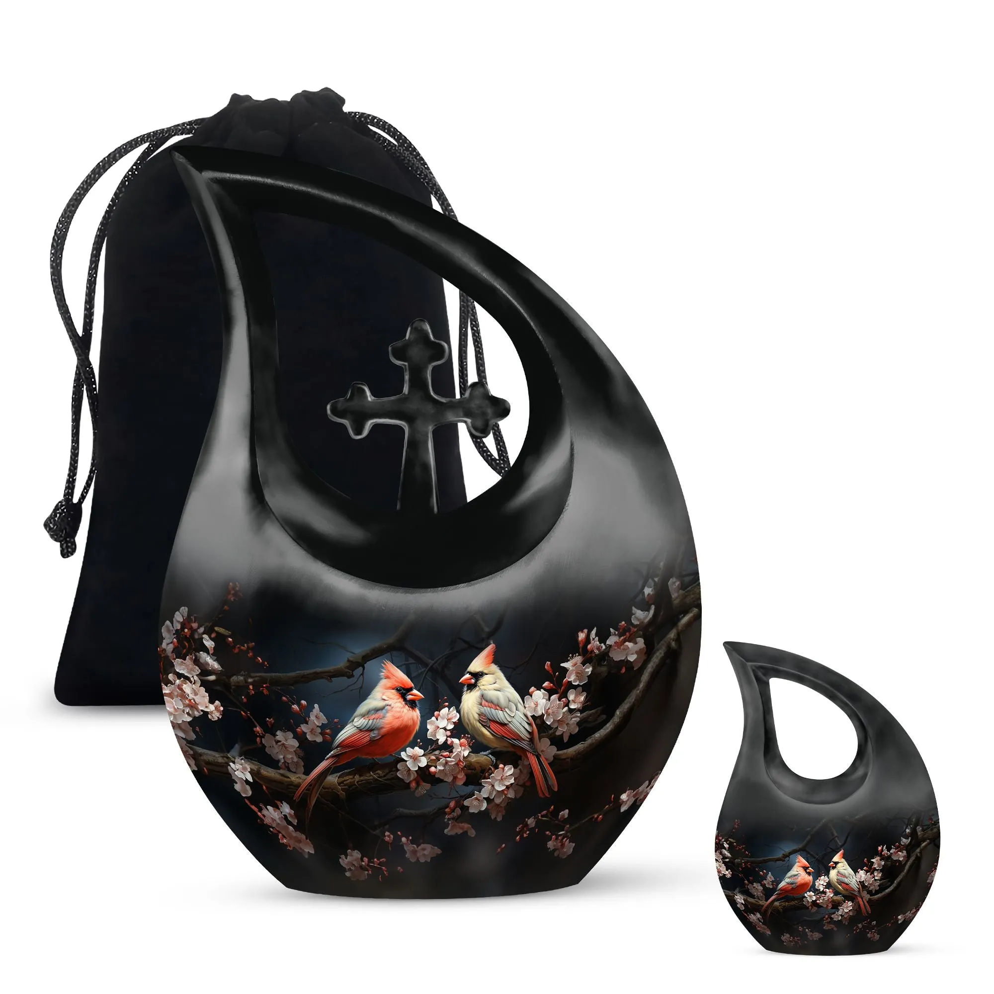 Cardinal Songbird Sanctuary - Affordable Tribute Memorial Urn