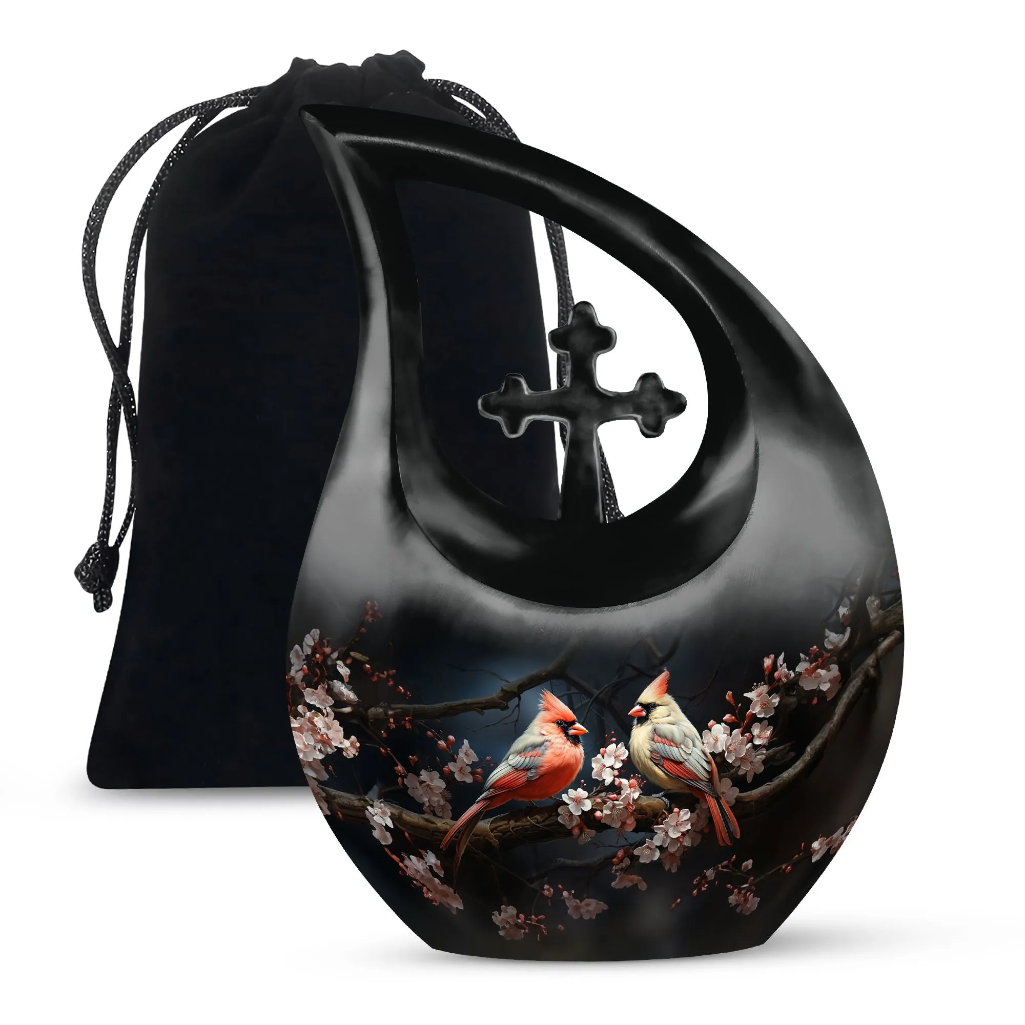 Cardinal Songbird Sanctuary - Affordable Tribute Memorial Urn