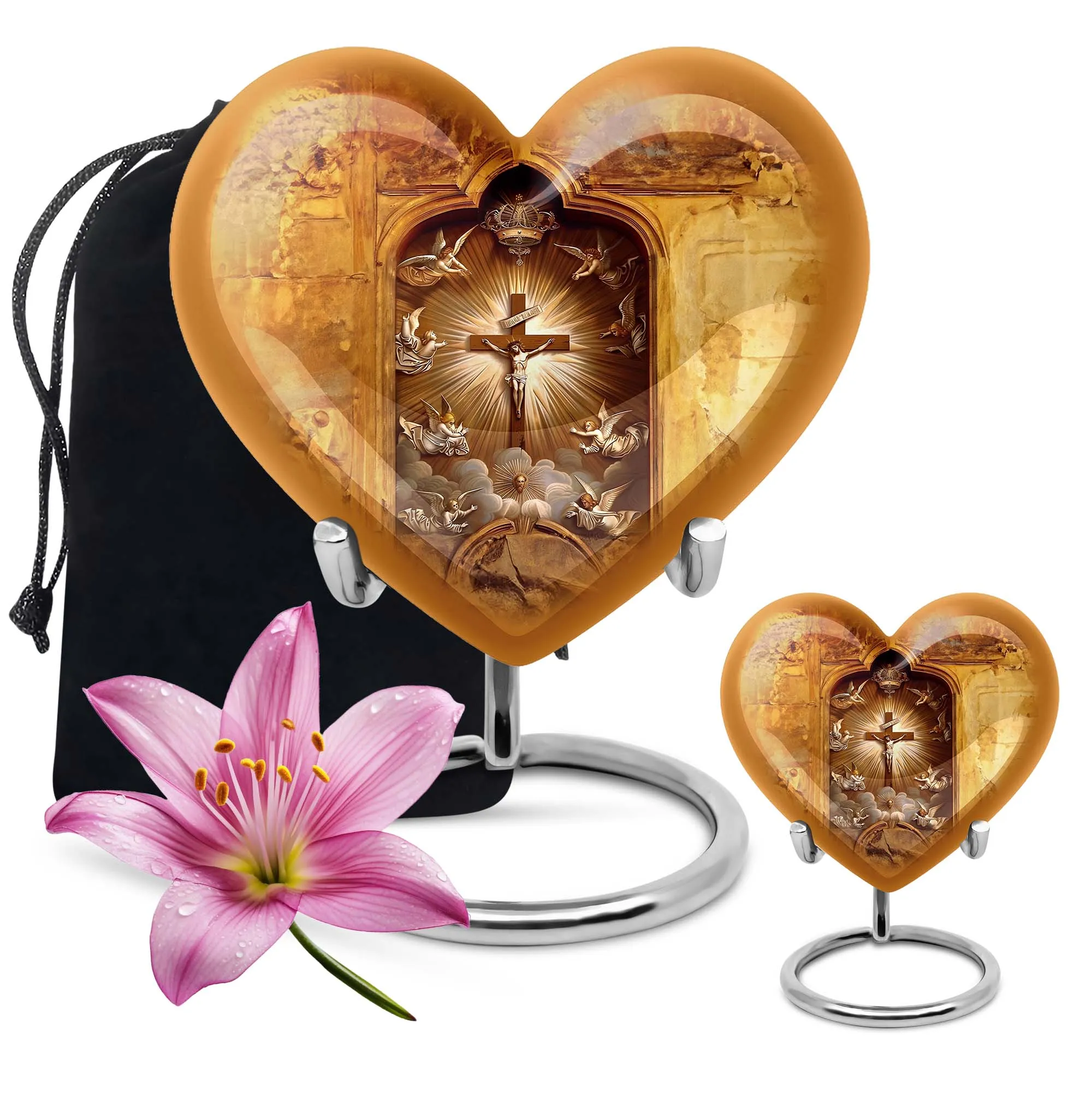 Catholic Custom Embrace Luxurious Memorial Urn