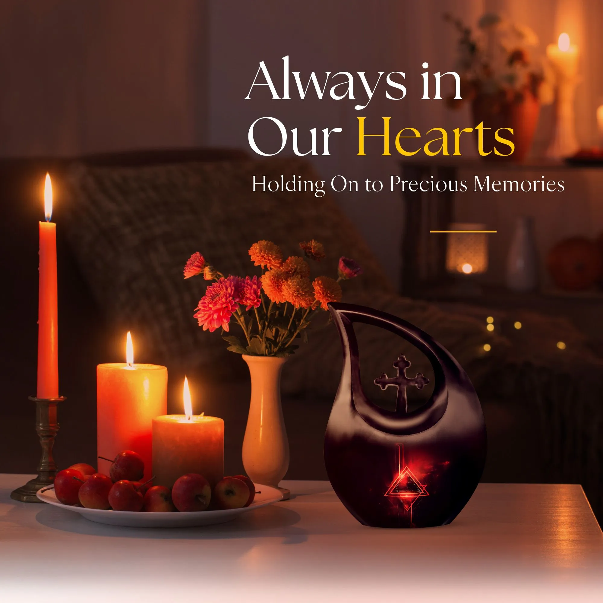 Catholic Urn -  Container For Cremated Adult Human Ashes