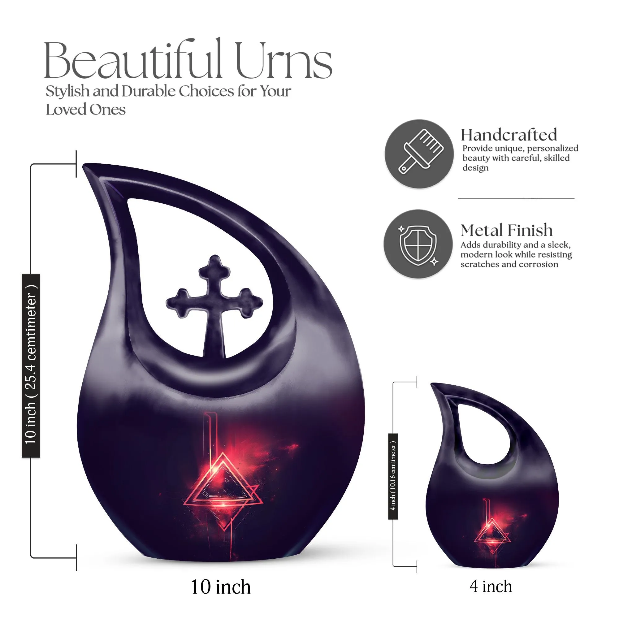 Catholic Urn -  Container For Cremated Adult Human Ashes