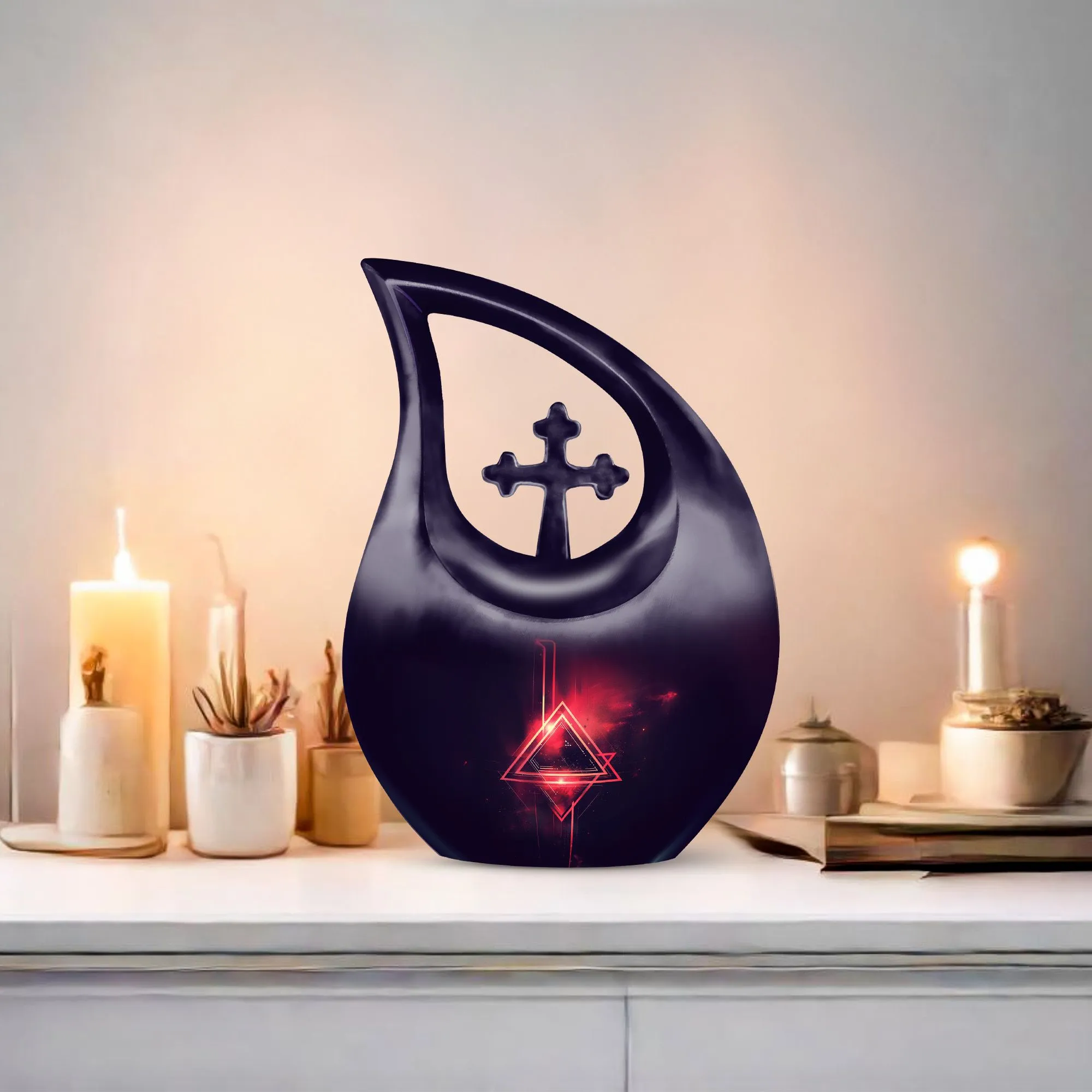Catholic Urn -  Container For Cremated Adult Human Ashes