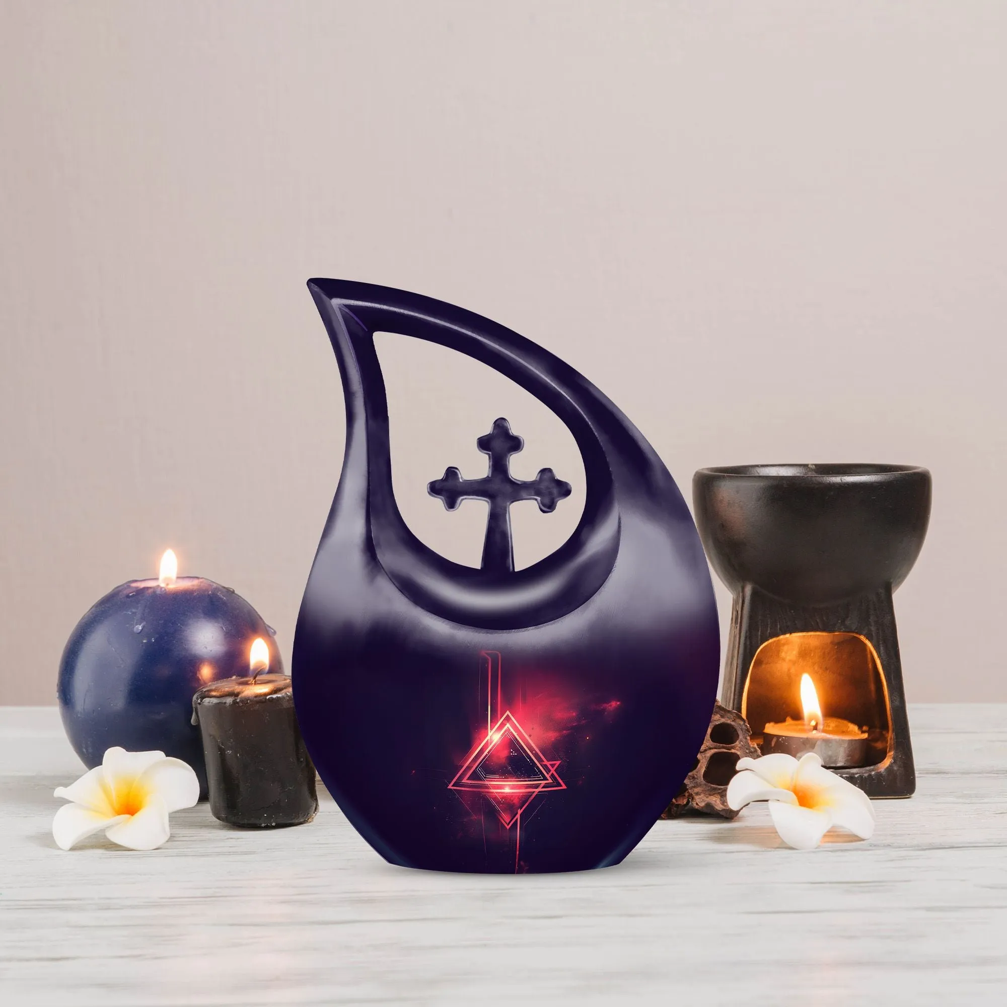 Catholic Urn -  Container For Cremated Adult Human Ashes