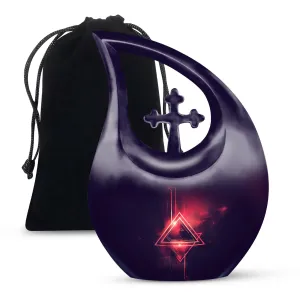 Catholic Urn -  Container For Cremated Adult Human Ashes