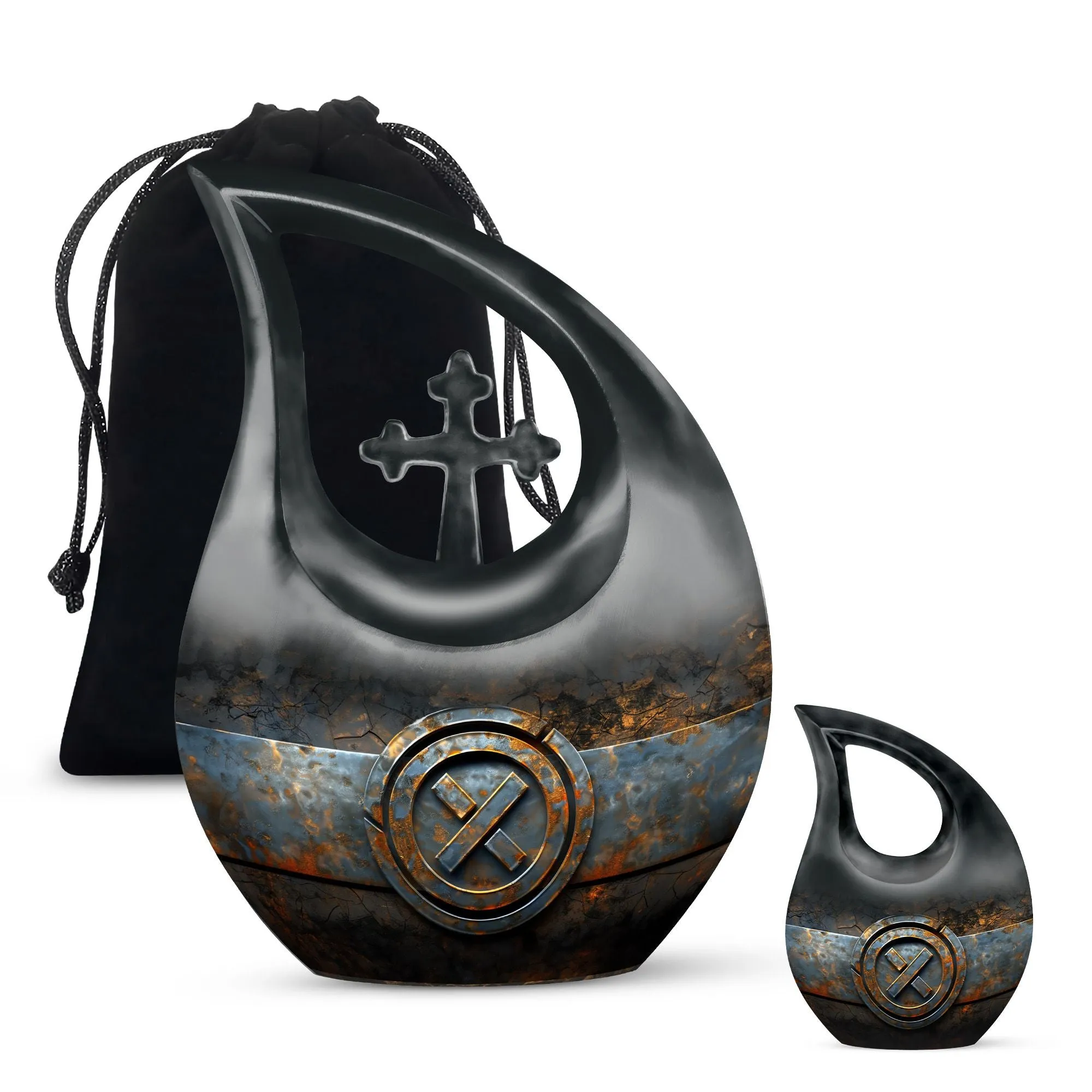 Catholic Urn Embrace: Ash-holding Grand Memorabilia