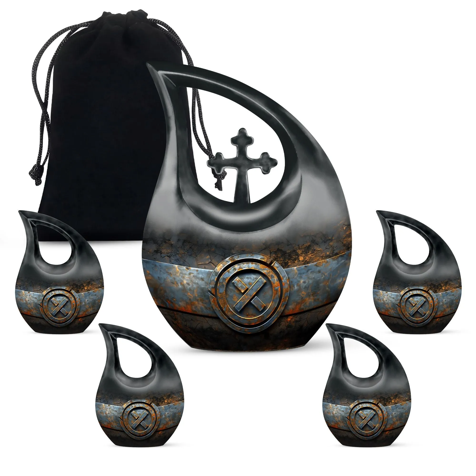 Catholic Urn Embrace: Ash-holding Grand Memorabilia
