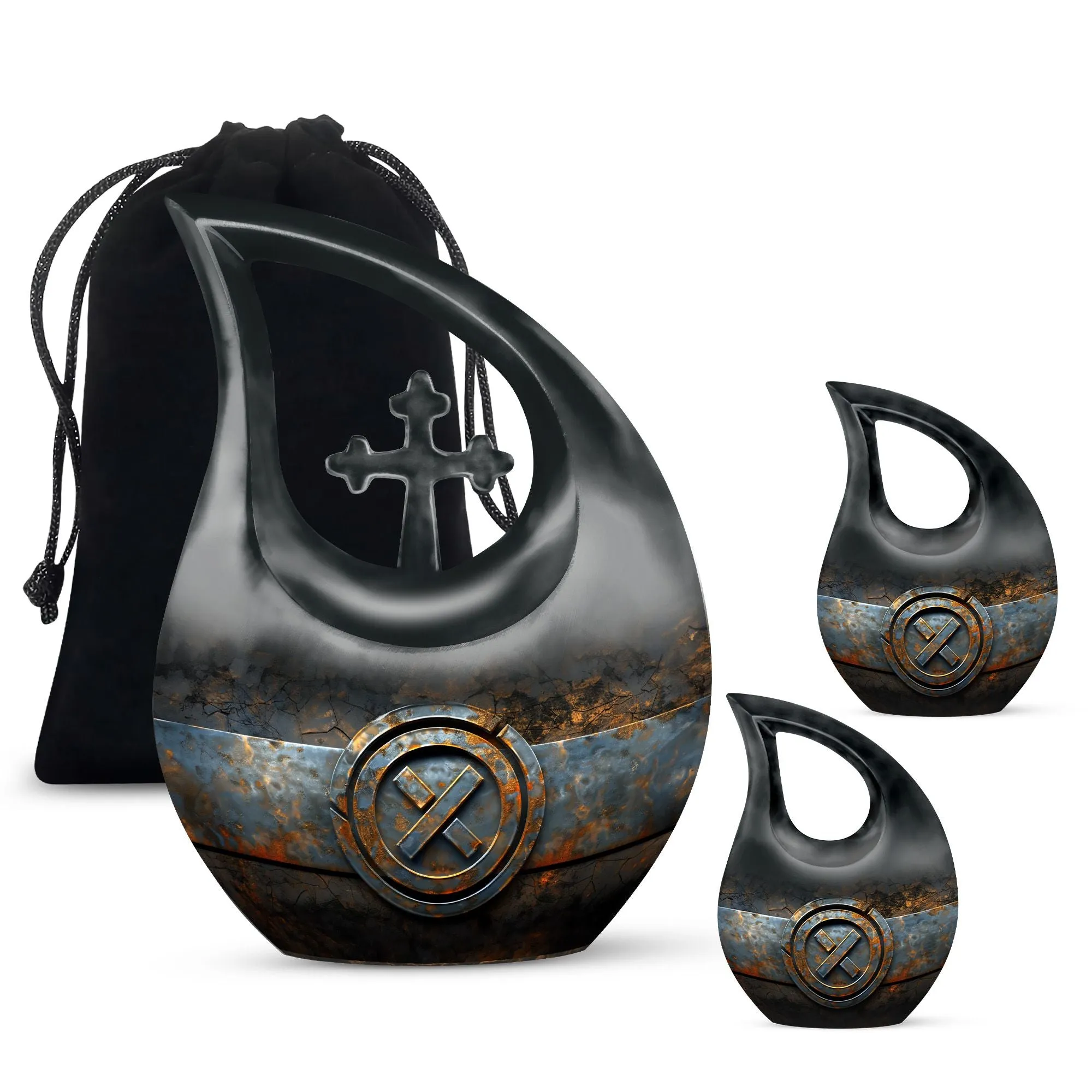 Catholic Urn Embrace: Ash-holding Grand Memorabilia