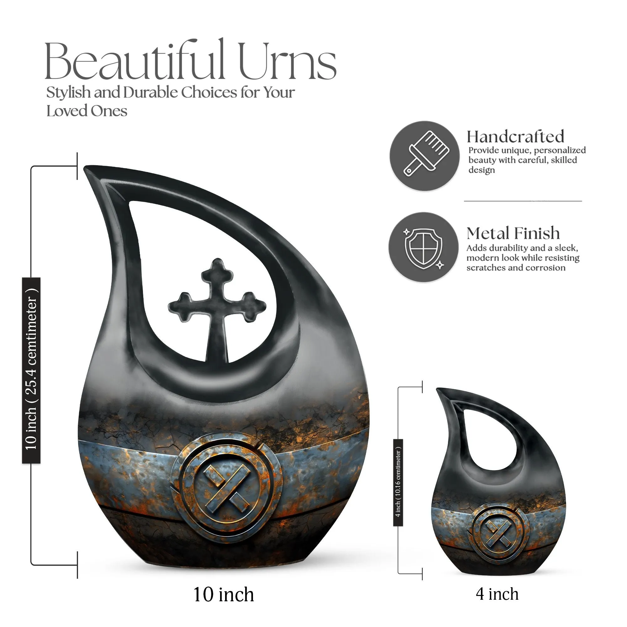 Catholic Urn Embrace: Ash-holding Grand Memorabilia