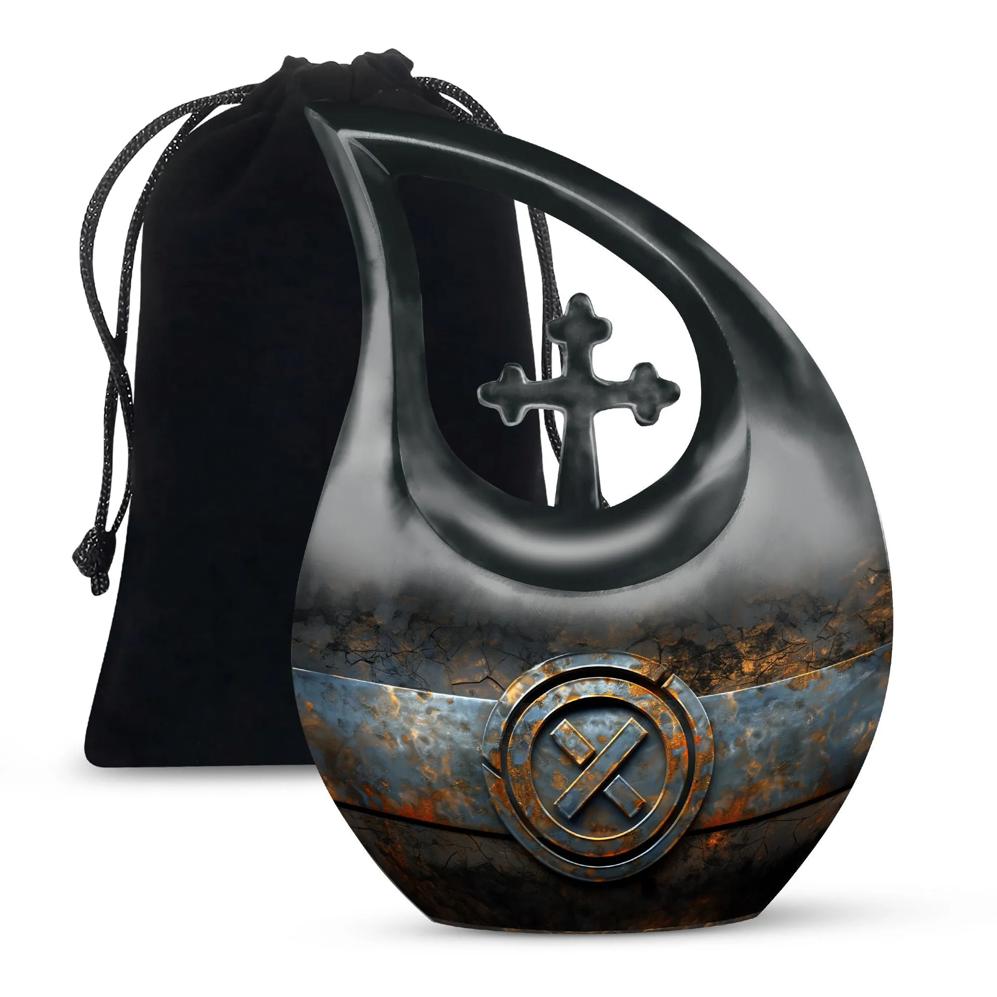 Catholic Urn Embrace: Ash-holding Grand Memorabilia