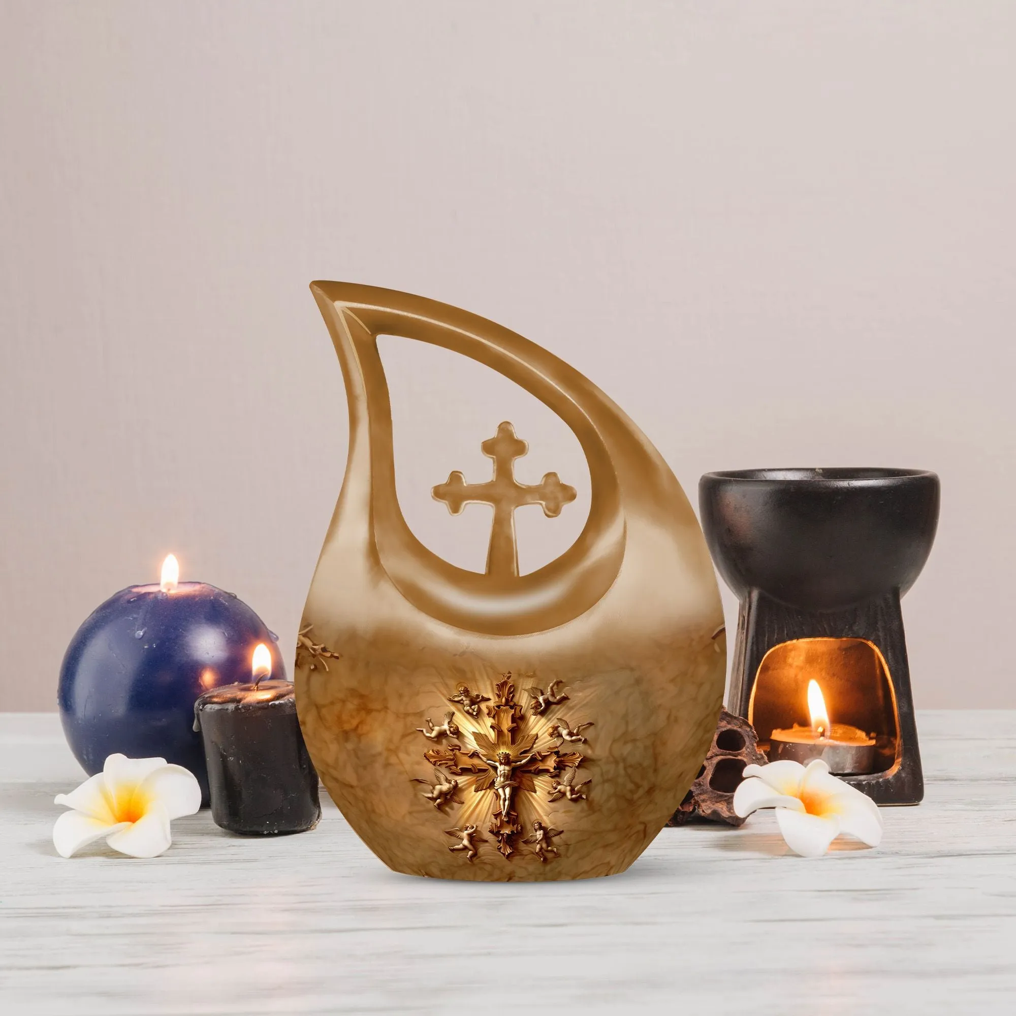 Catholic Urn: Perfect Memorials Cremation Urn For Human Ashes