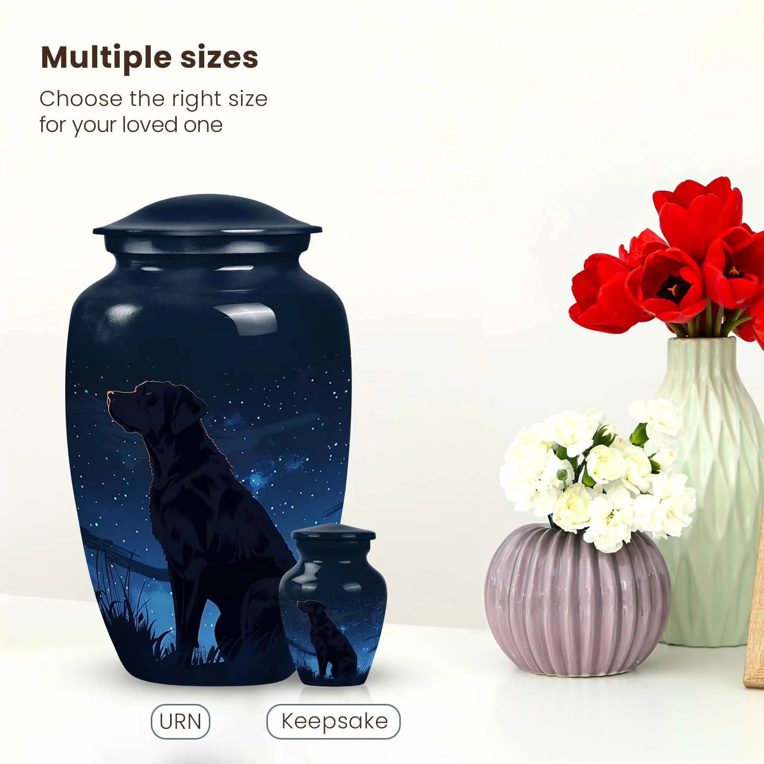 Celestial Labrador Night Sky Urn Keepsake for Pet Memorial