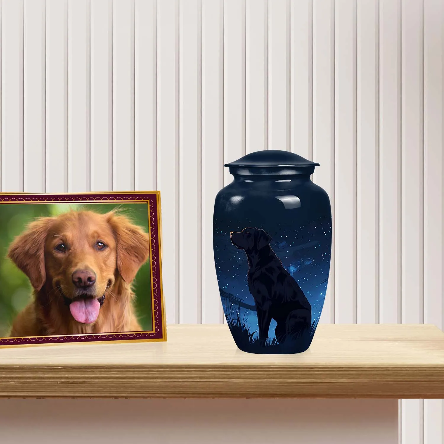 Celestial Labrador Night Sky Urn Keepsake for Pet Memorial