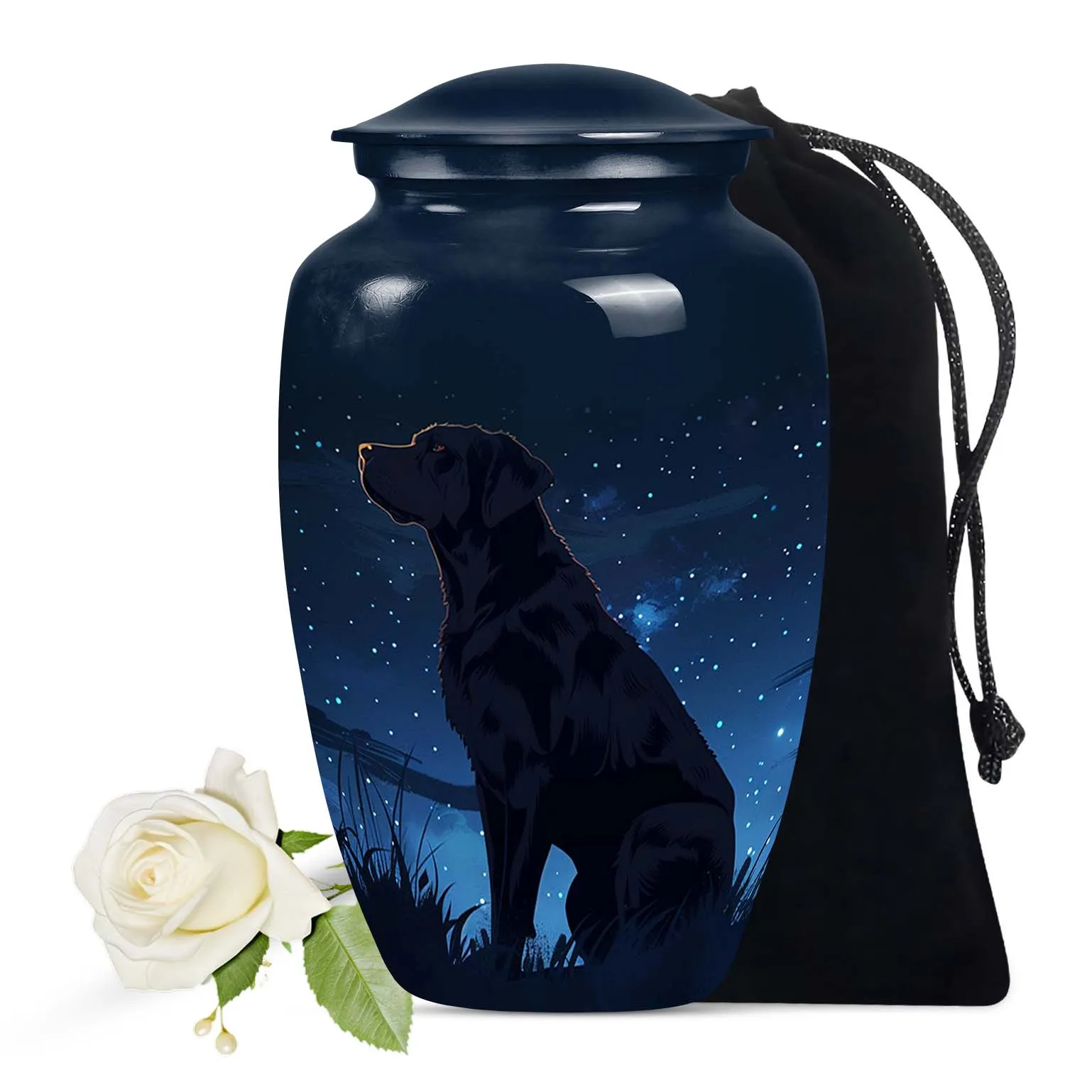 Celestial Labrador Night Sky Urn Keepsake for Pet Memorial