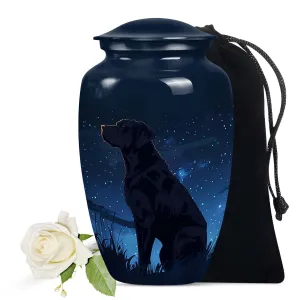 Celestial Labrador Night Sky Urn Keepsake for Pet Memorial