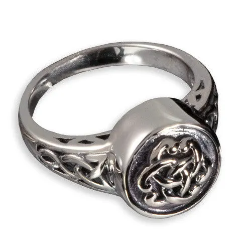 Celtic Cremation Ring Memorial Jewelry for Cremated Remains