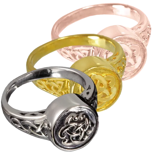 Celtic Cremation Ring Memorial Jewelry for Cremated Remains
