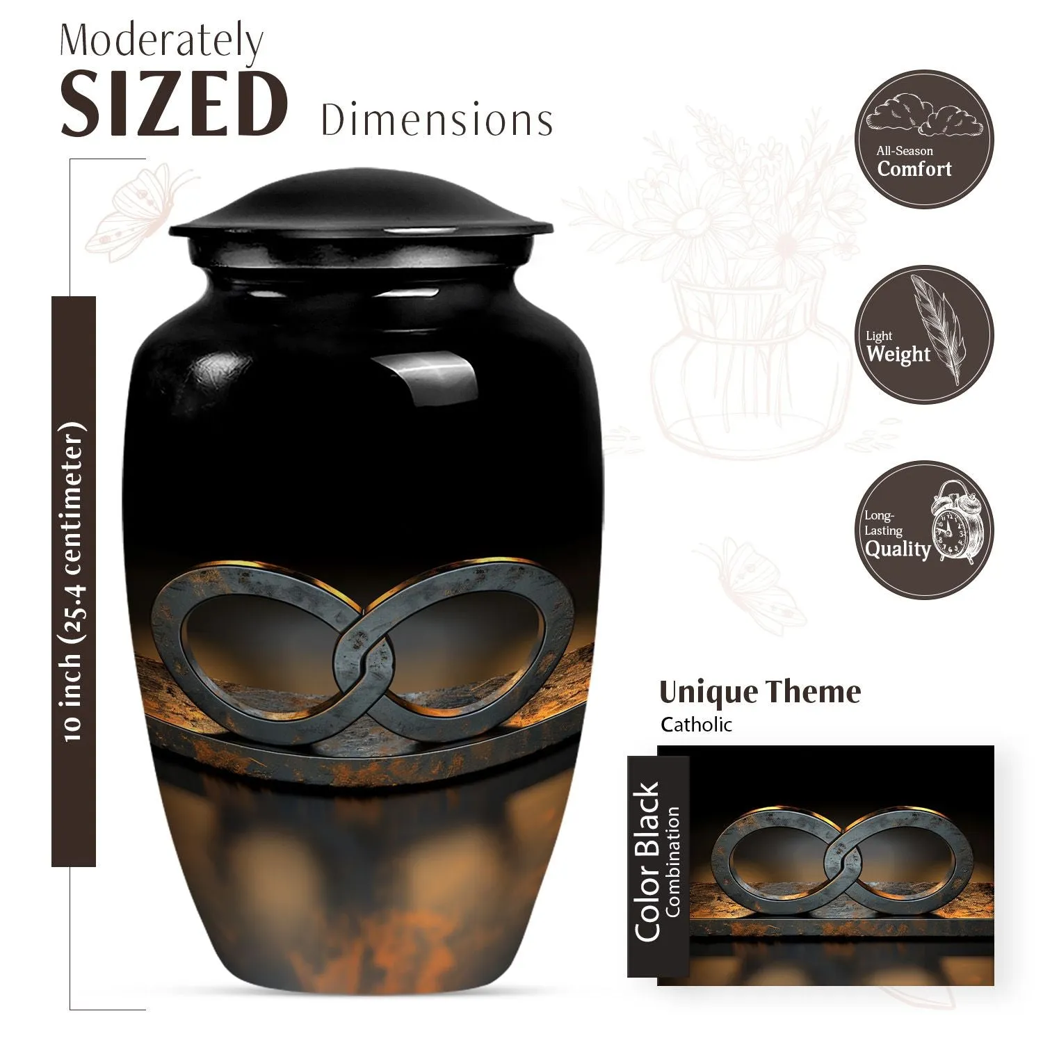 Ceremonial Catholic Urn for Ashes The ideal solution