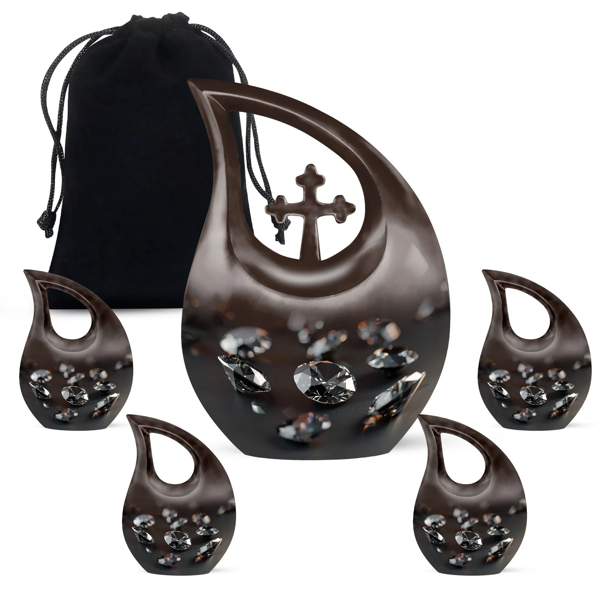 Ceremonial Diamond Urn: Devotion Keepsake for Human Ashes