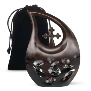 Ceremonial Diamond Urn: Devotion Keepsake for Human Ashes