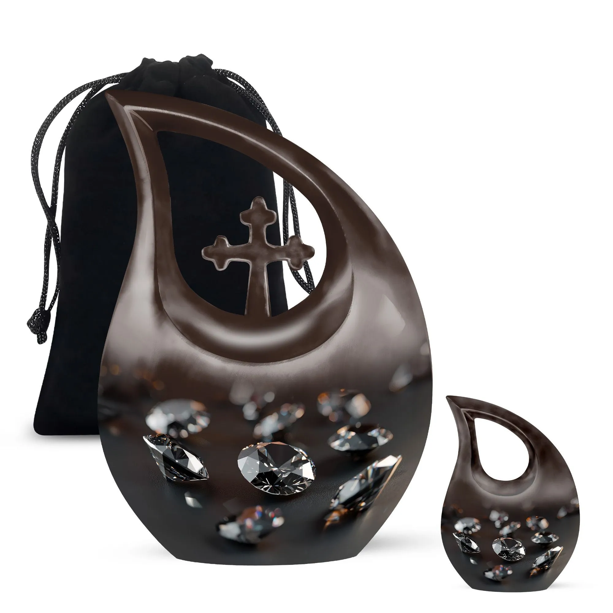 Ceremonial Diamond Urn: Devotion Keepsake for Human Ashes