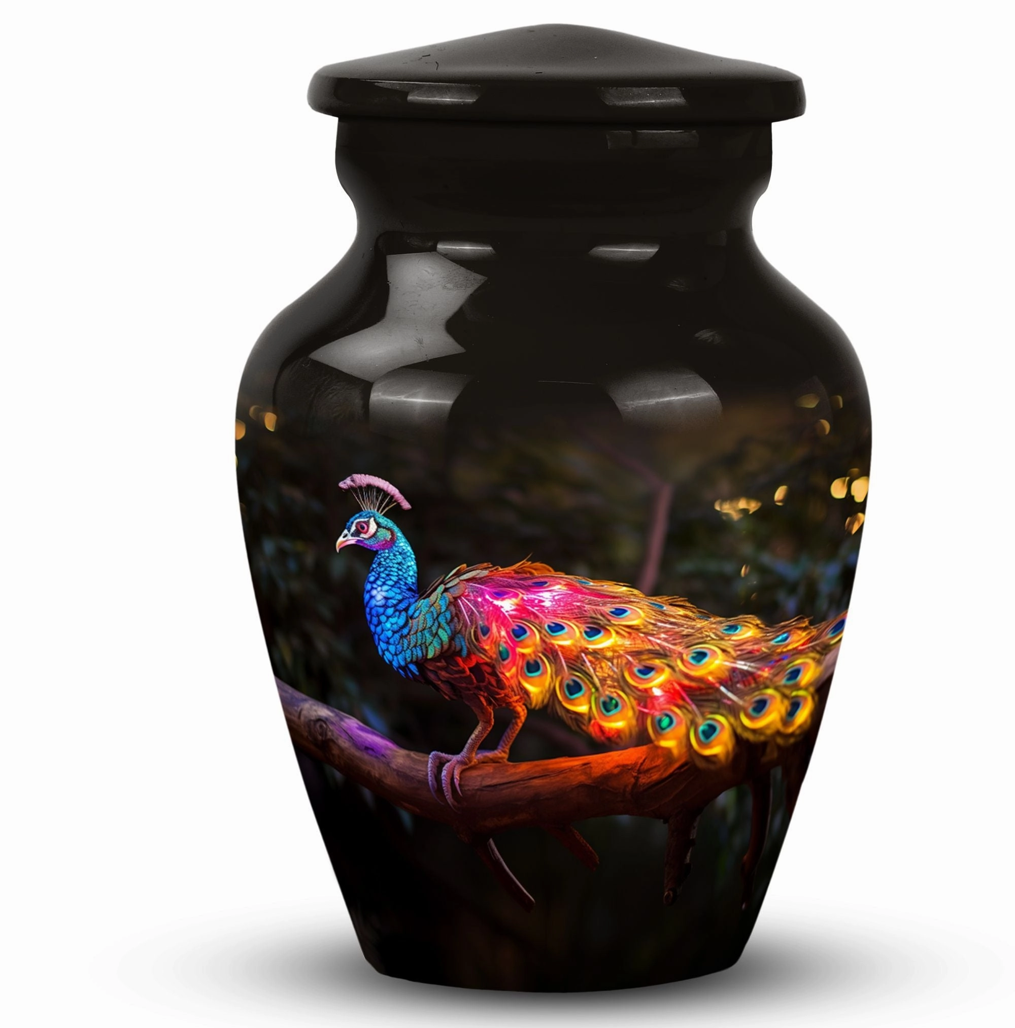 Cherish Farewell: Peacock Cremation Urn, Elegant Memorial Urn