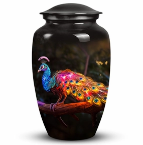 Cherish Farewell: Peacock Cremation Urn, Elegant Memorial Urn