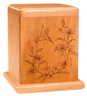 Cherry Keepsake Urn Hummingbird