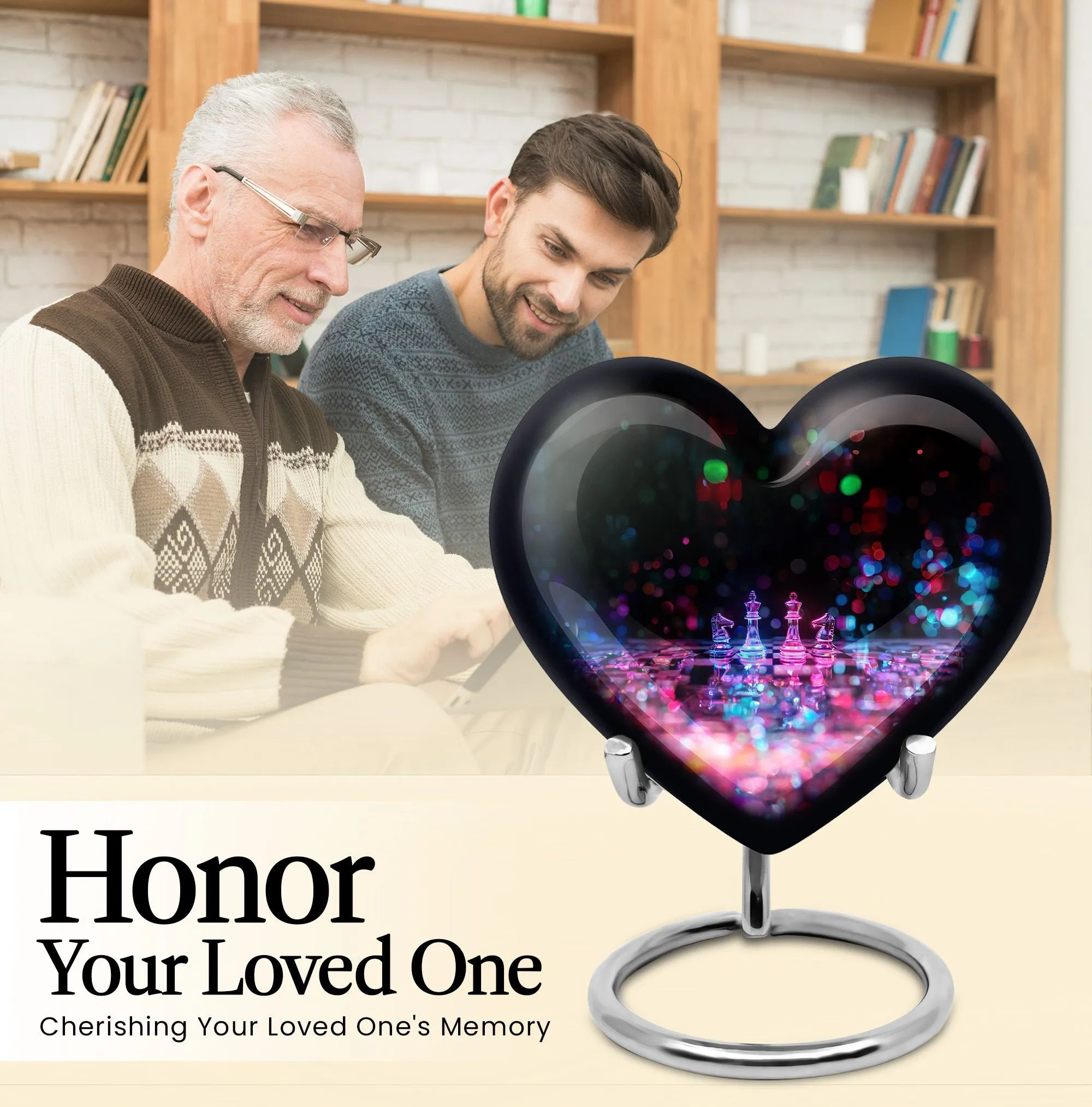 Chess Urn & Funeral Tribute for Mom - Personalized Memorial Urn