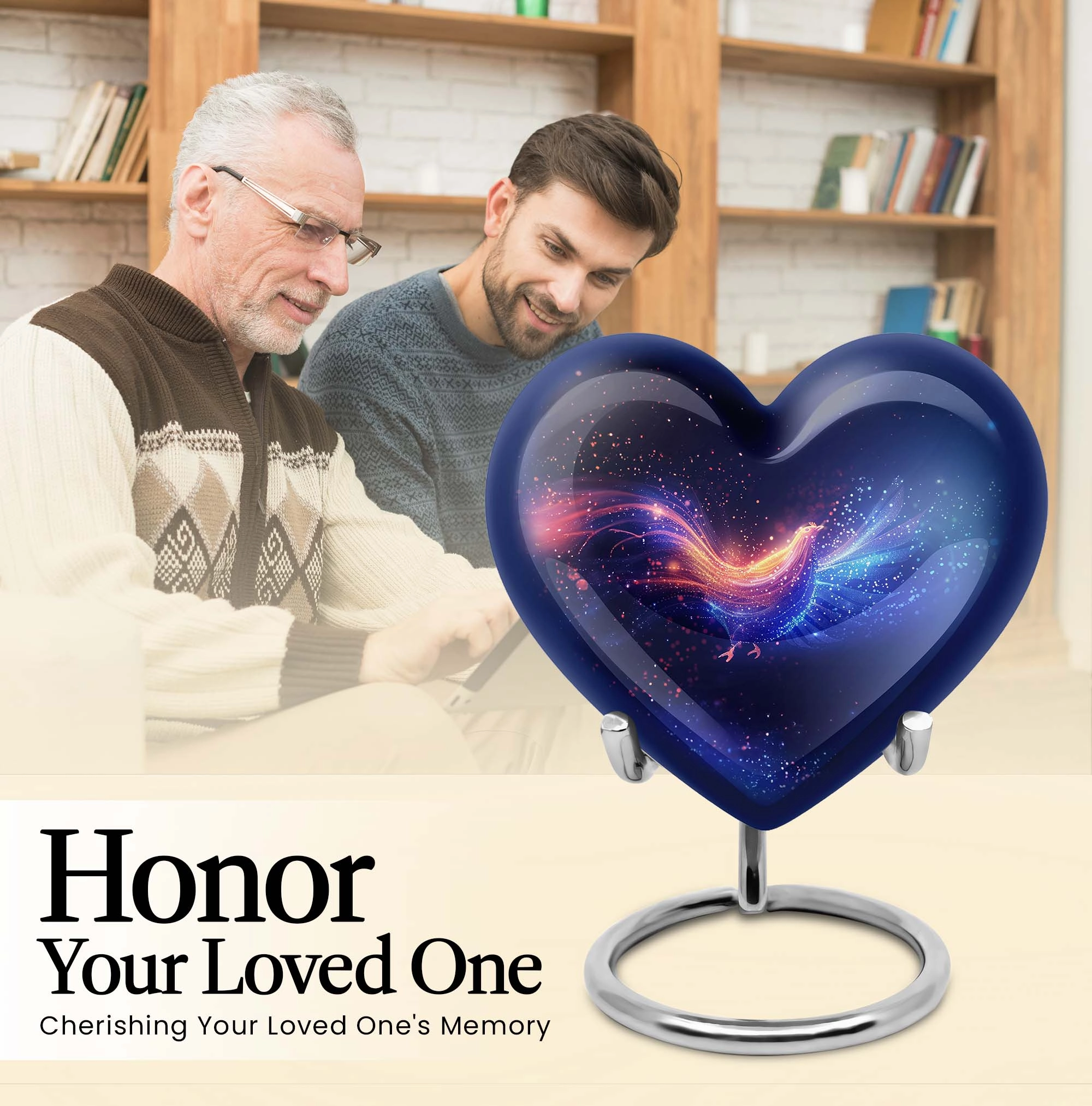 Chicken Heart Cremation Urn - Large Dignified Storage