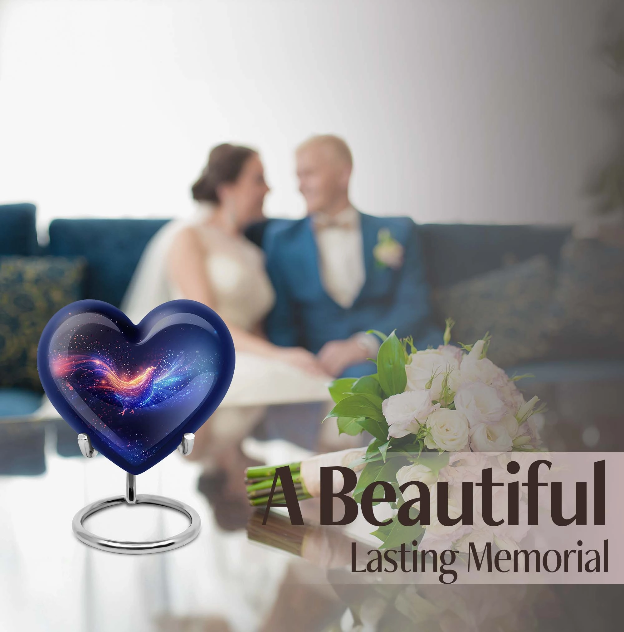 Chicken Heart Cremation Urn - Large Dignified Storage