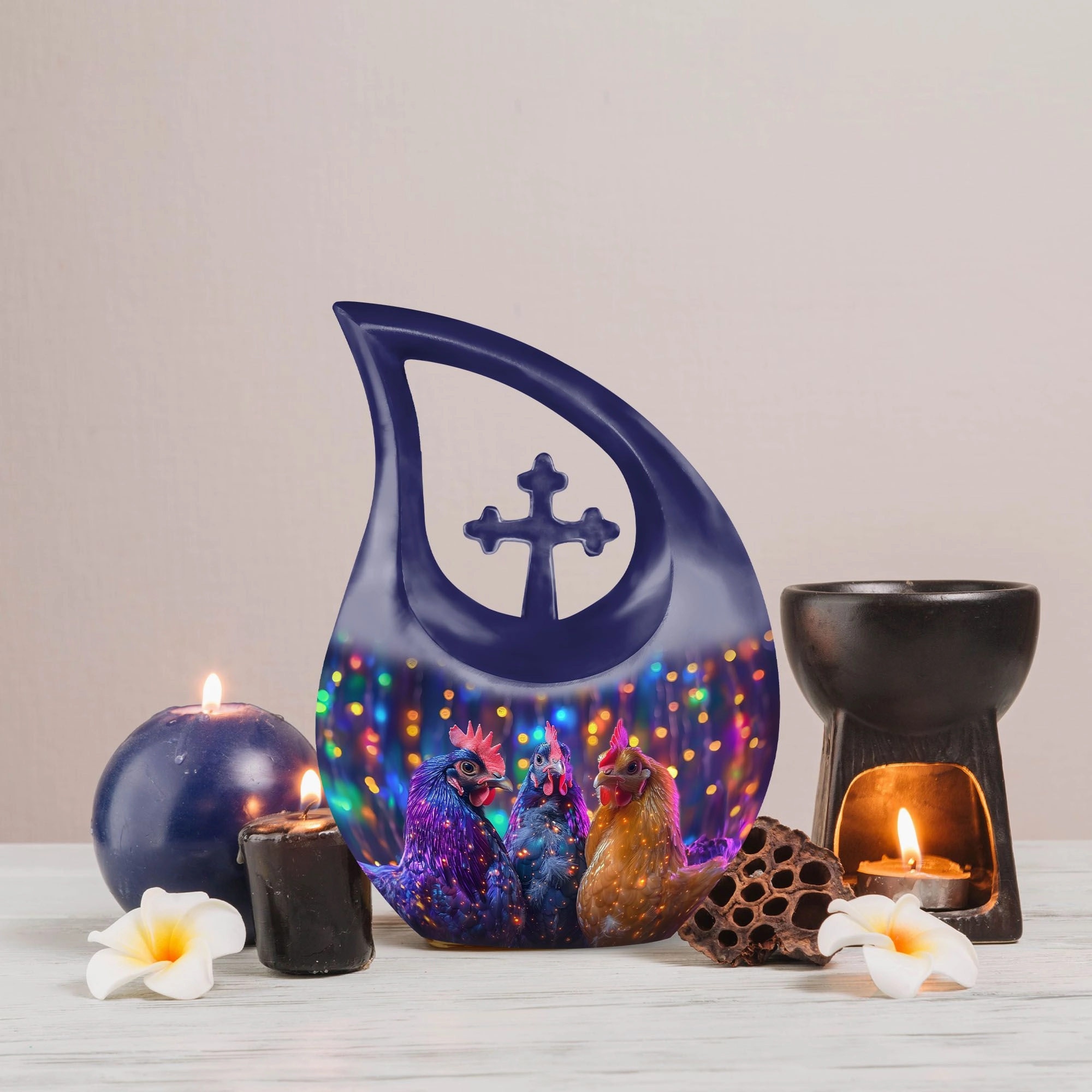 Chicken Merciful Rest Affordable Memorial funeral urn for ashes
