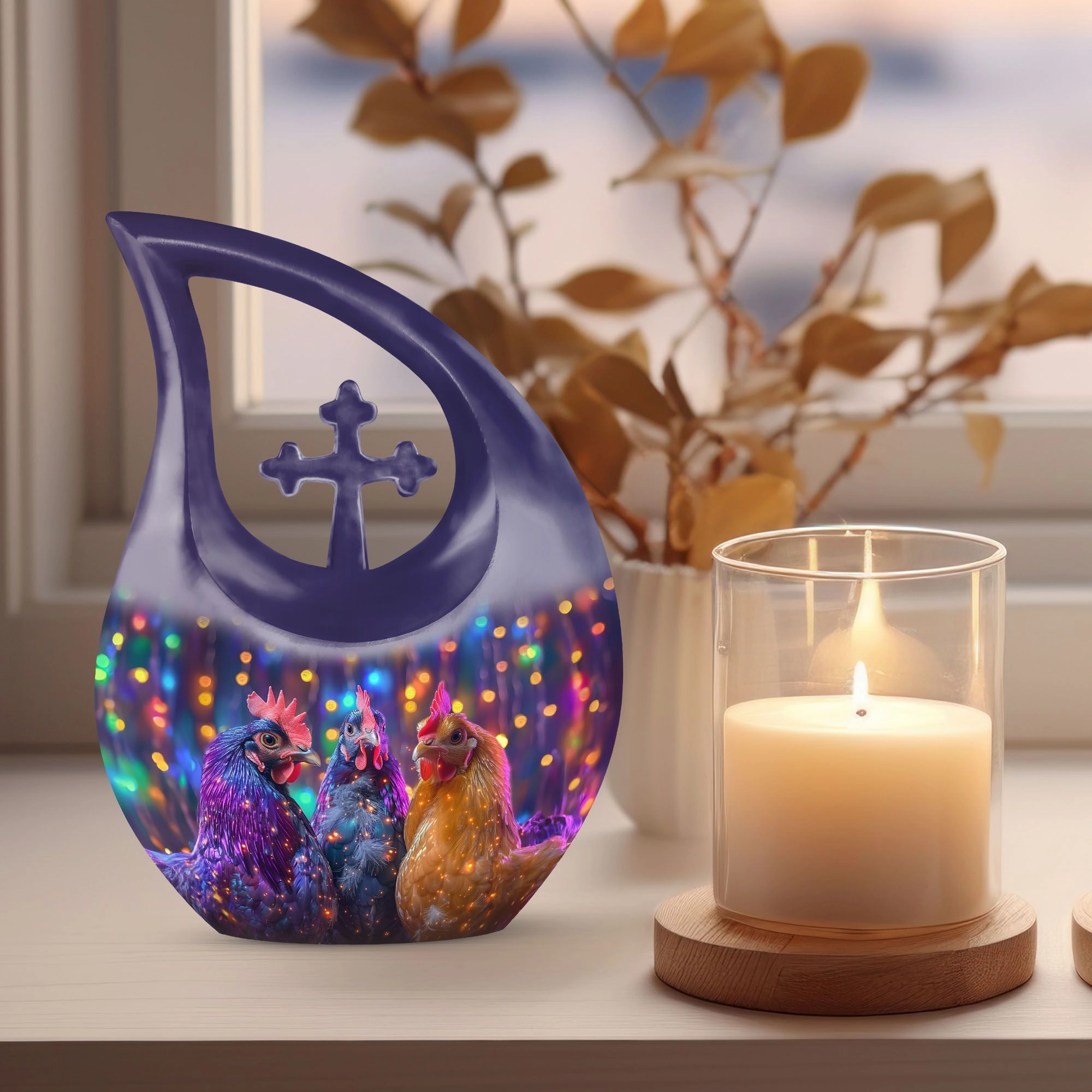 Chicken Merciful Rest Affordable Memorial funeral urn for ashes