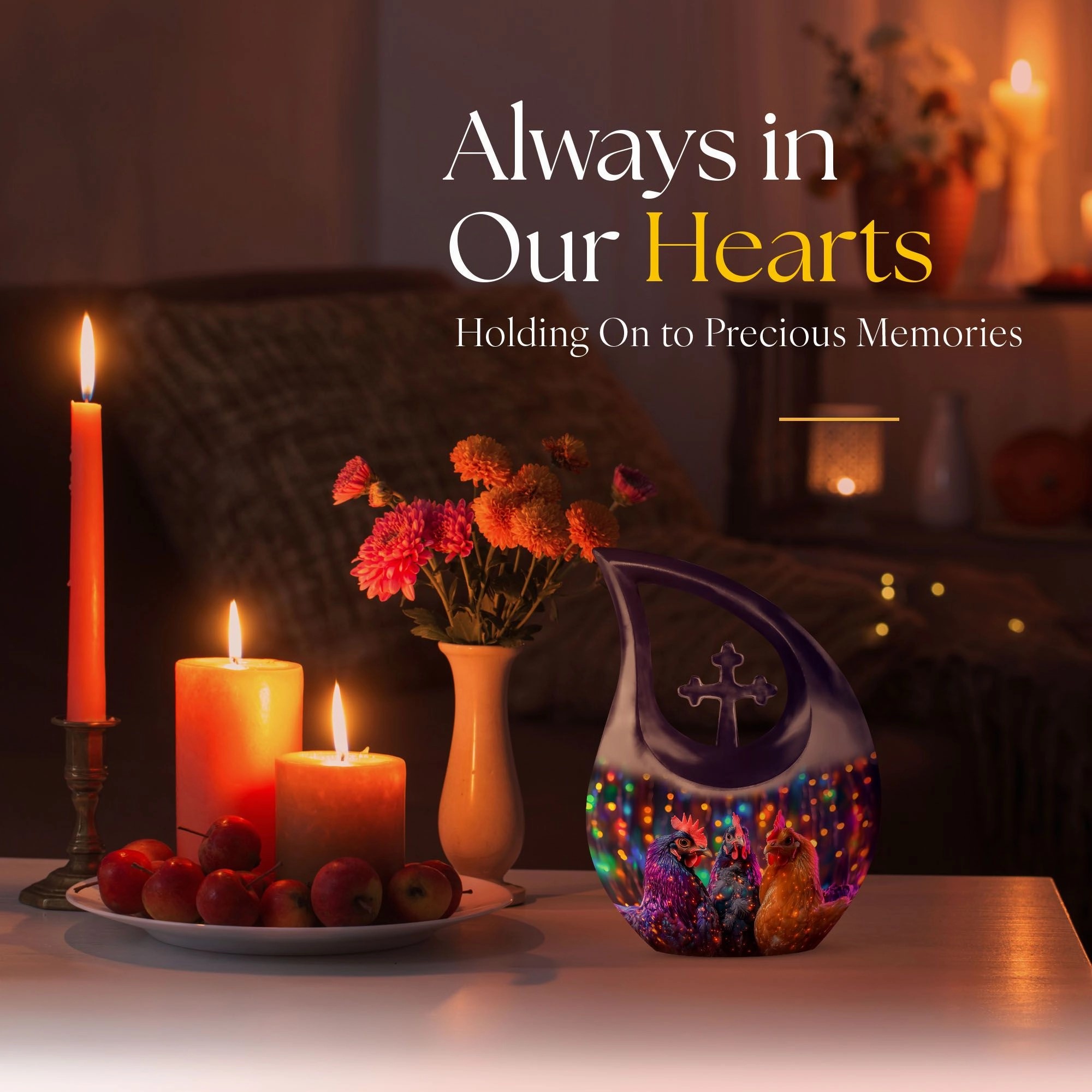 Chicken Merciful Rest Affordable Memorial funeral urn for ashes