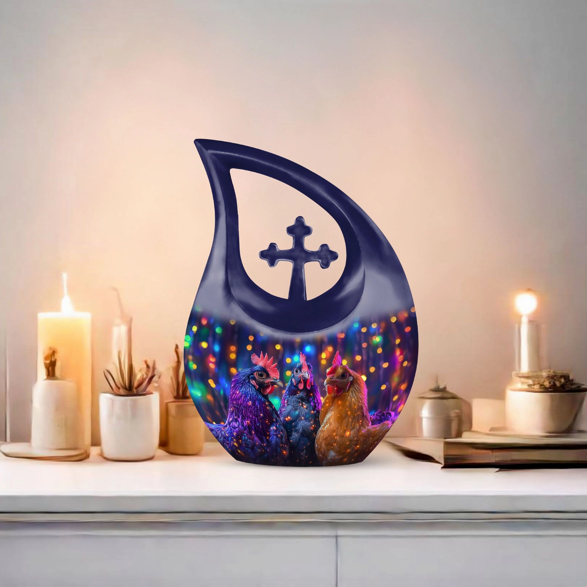 Chicken Merciful Rest Affordable Memorial funeral urn for ashes