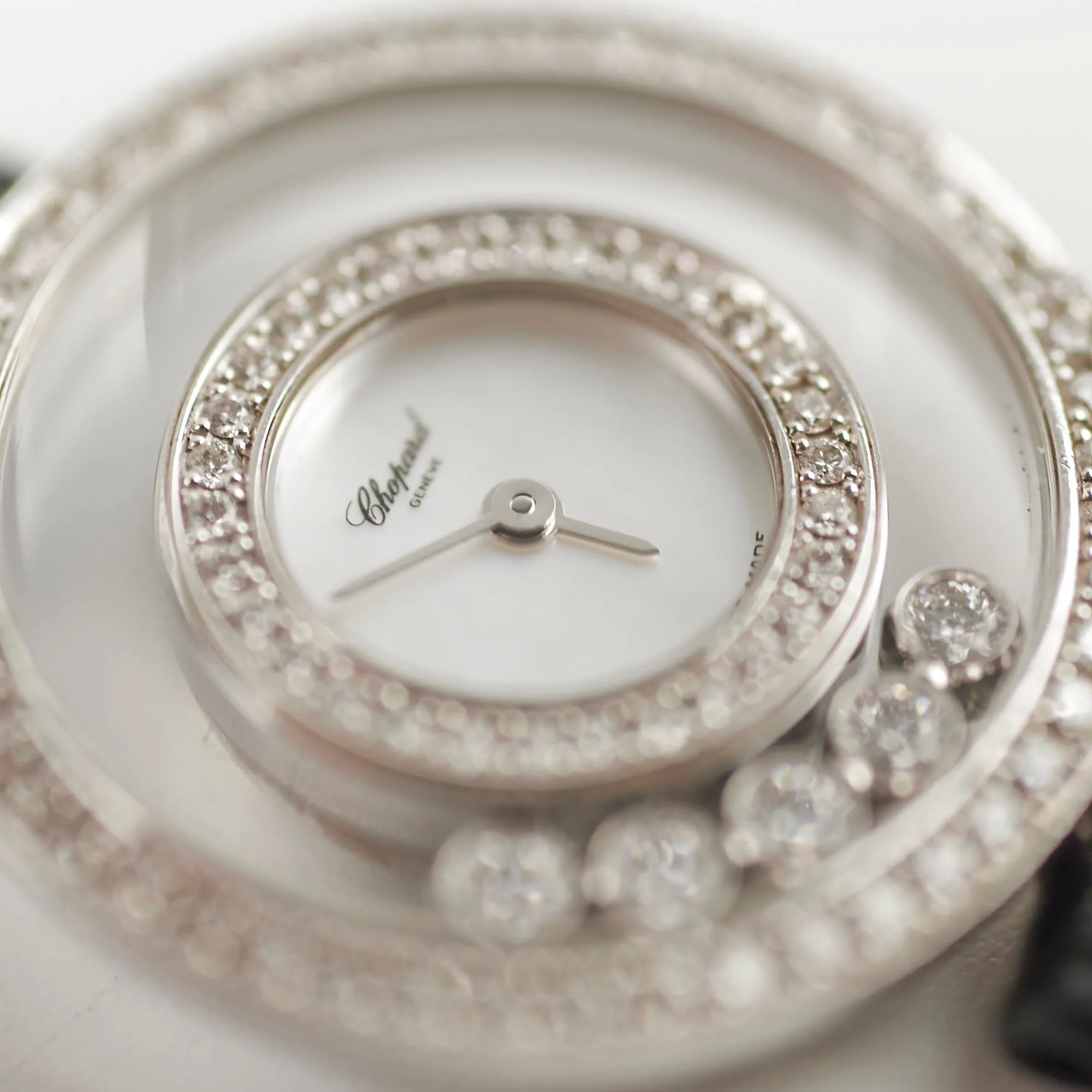 Chopard Happy Diamonds Watch Black Silver