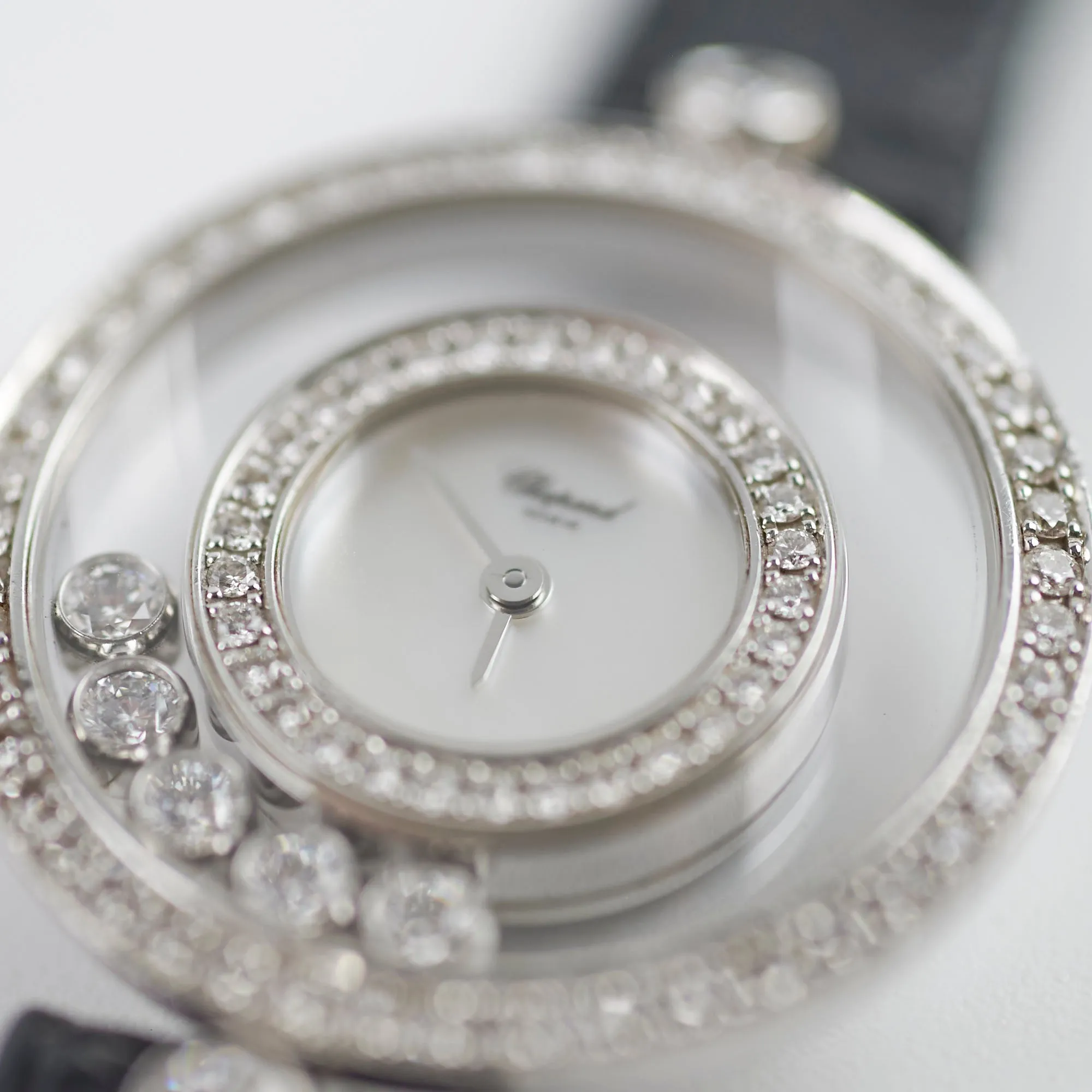 Chopard Happy Diamonds Watch Black Silver