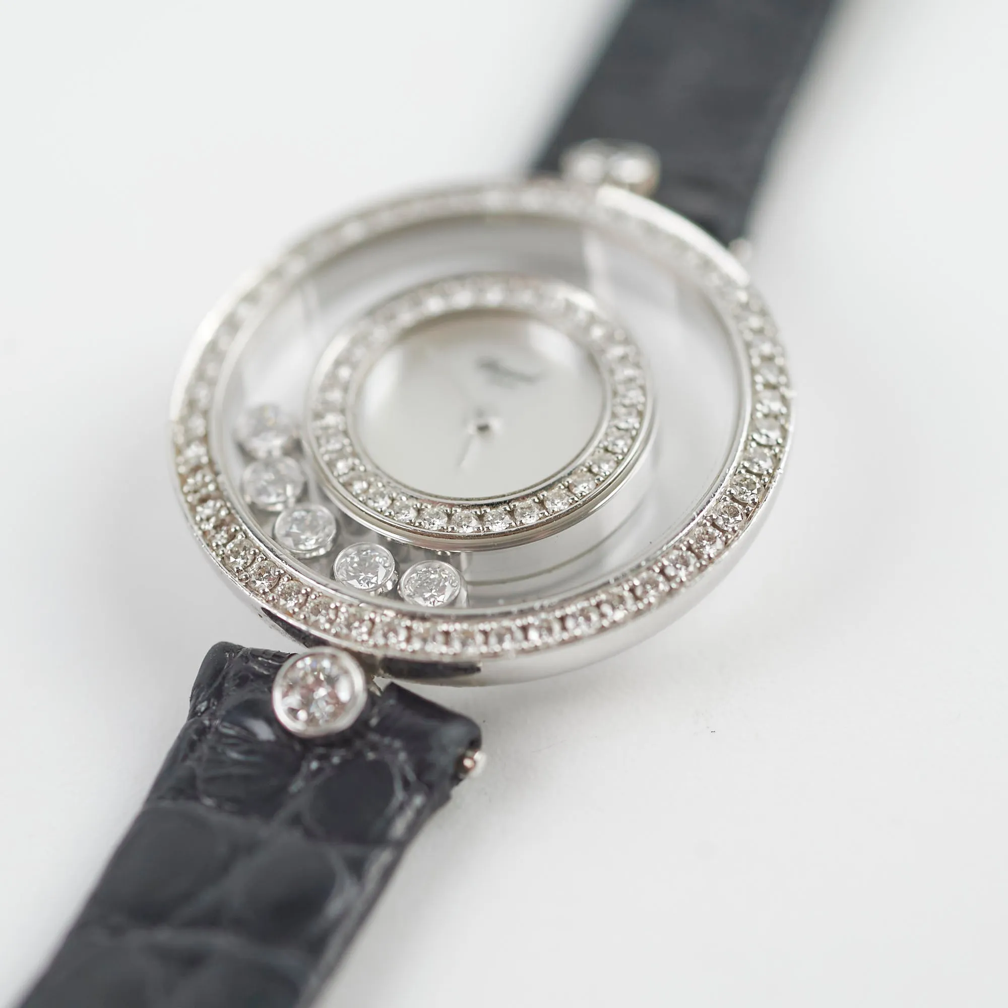 Chopard Happy Diamonds Watch Black Silver