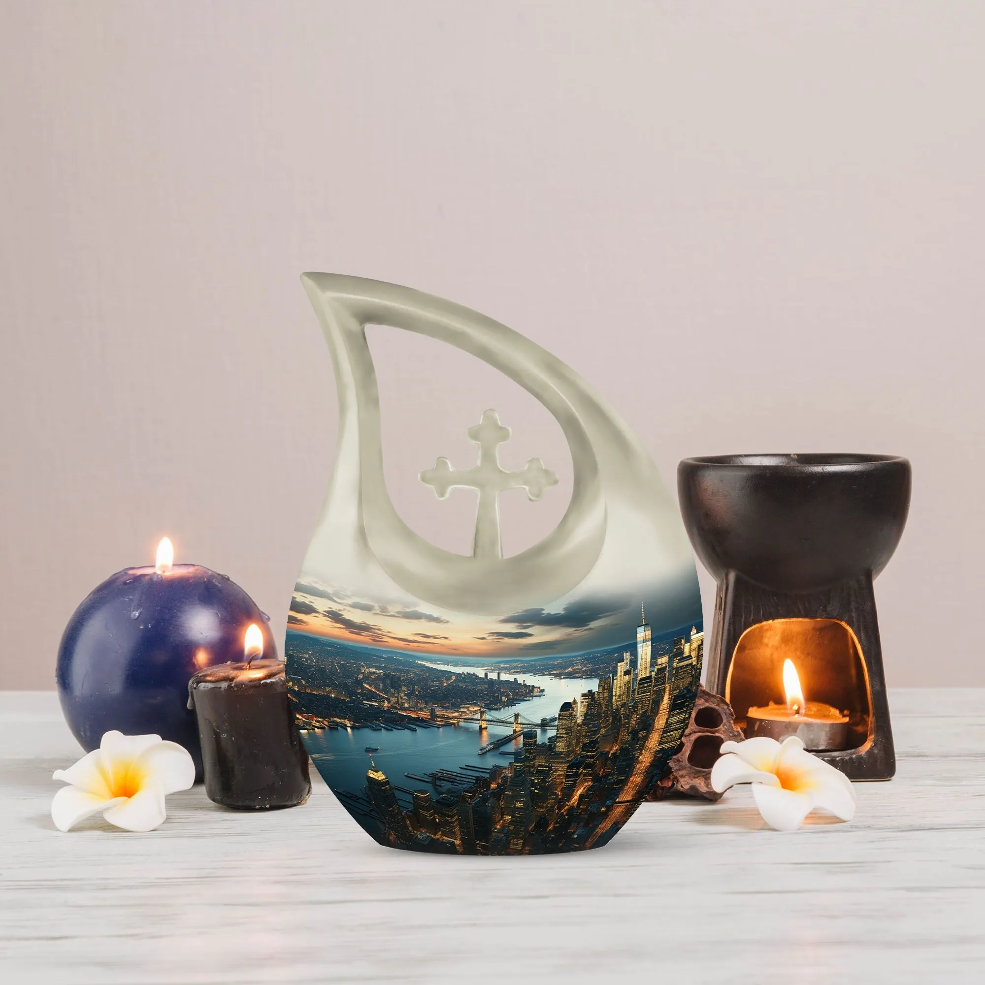 Cityscape Urn for Ashes| Cremation Urn For Ashes