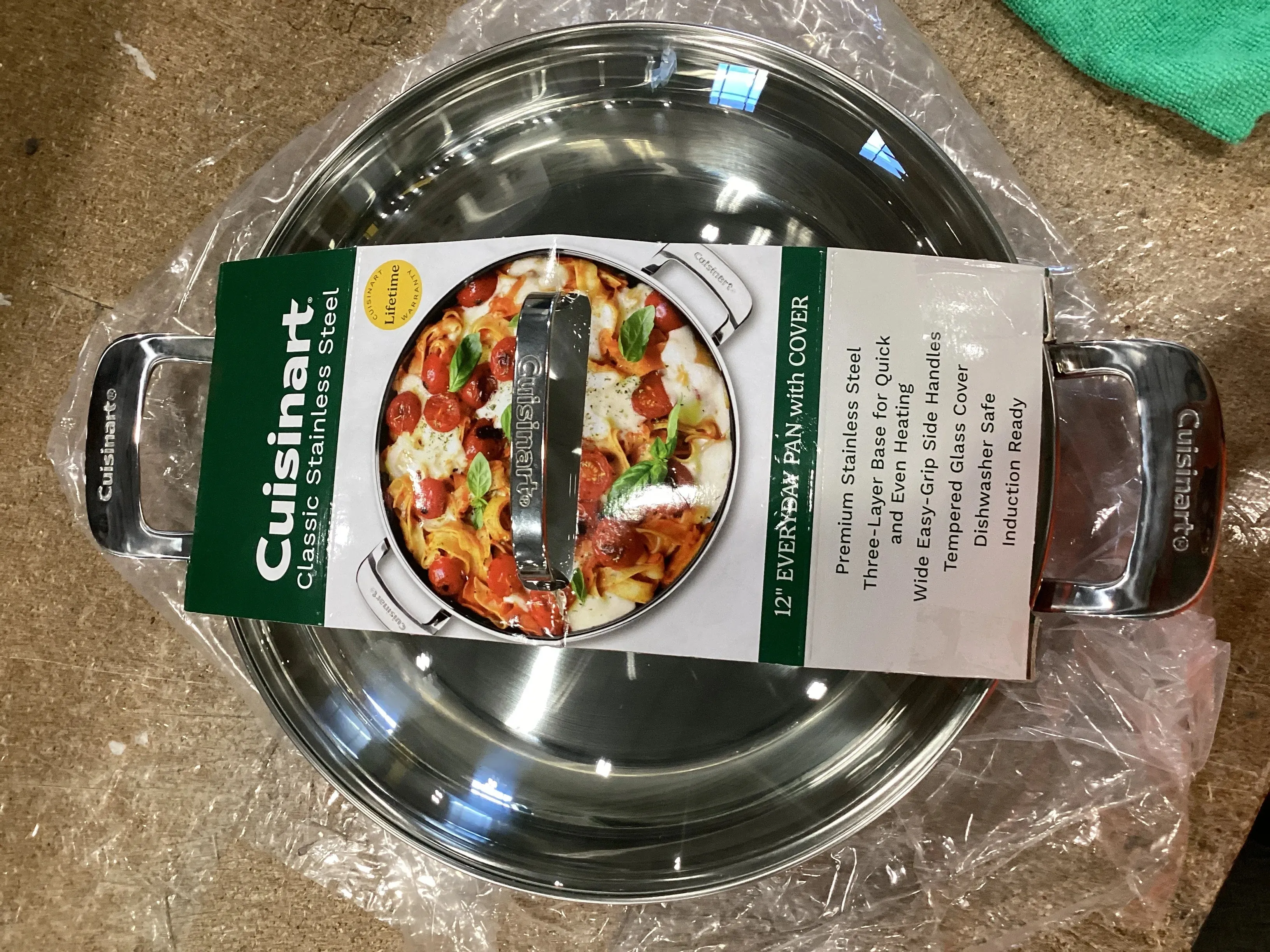Classic 12" Stainless Steel Everyday Pan with Cover