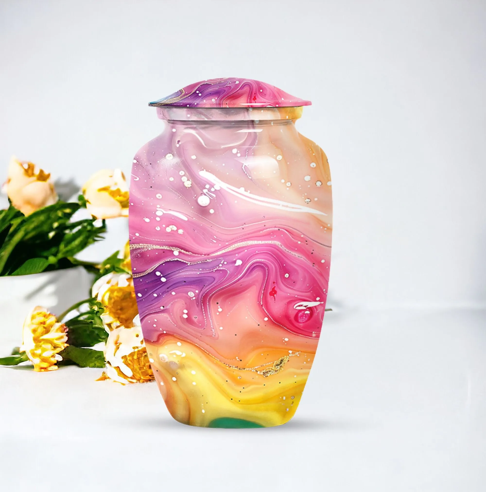 Classic Abstract Urn: Cremation Accessory for Cherished Mom