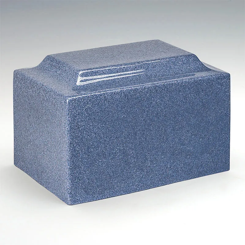 Classic Cultured Granite Urn in Paradise Blue