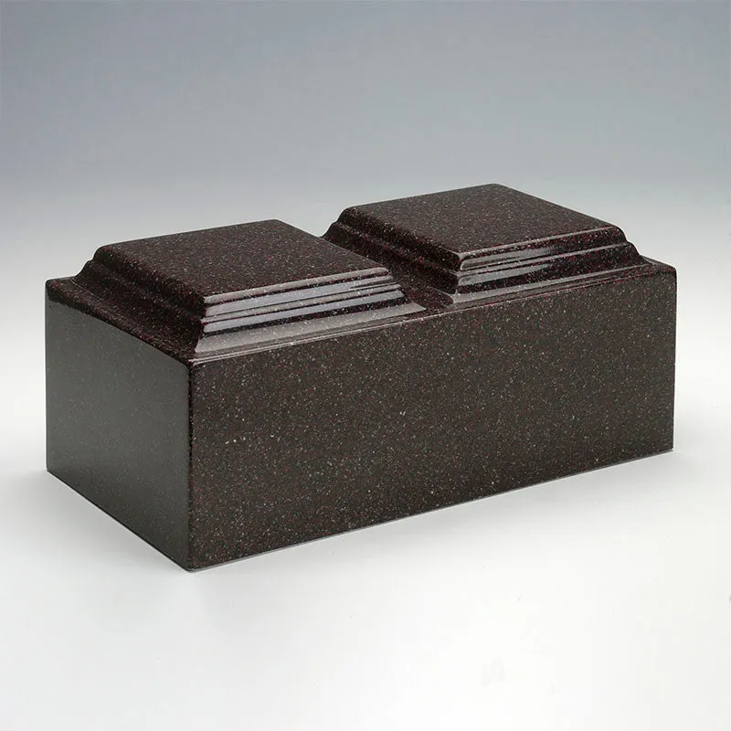 Classic Cultured Granite Urn in Vintage Red